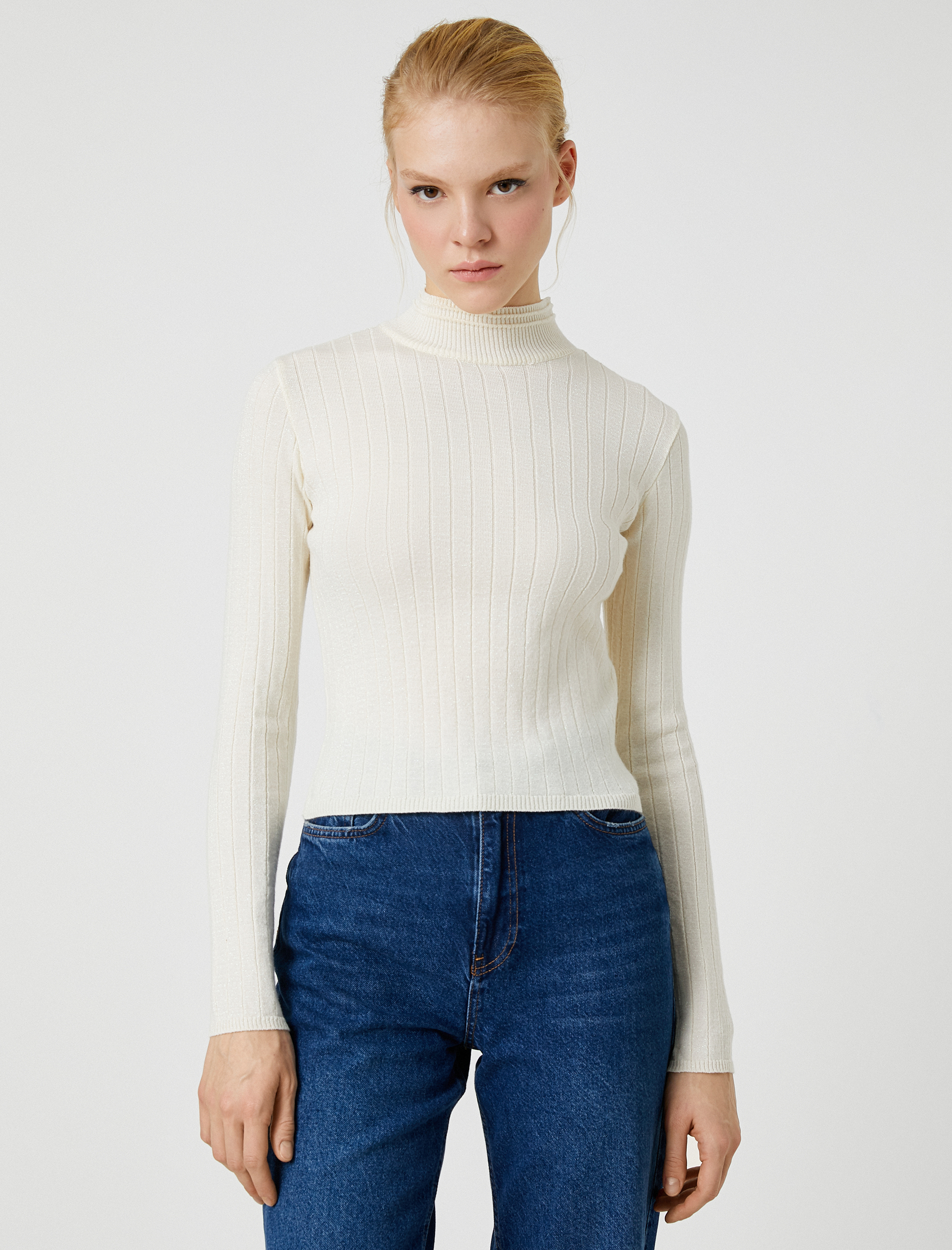   Koton X Şahika Ercümen - Ribanalı Yarım Balıkçı Yaka Triko Kazak