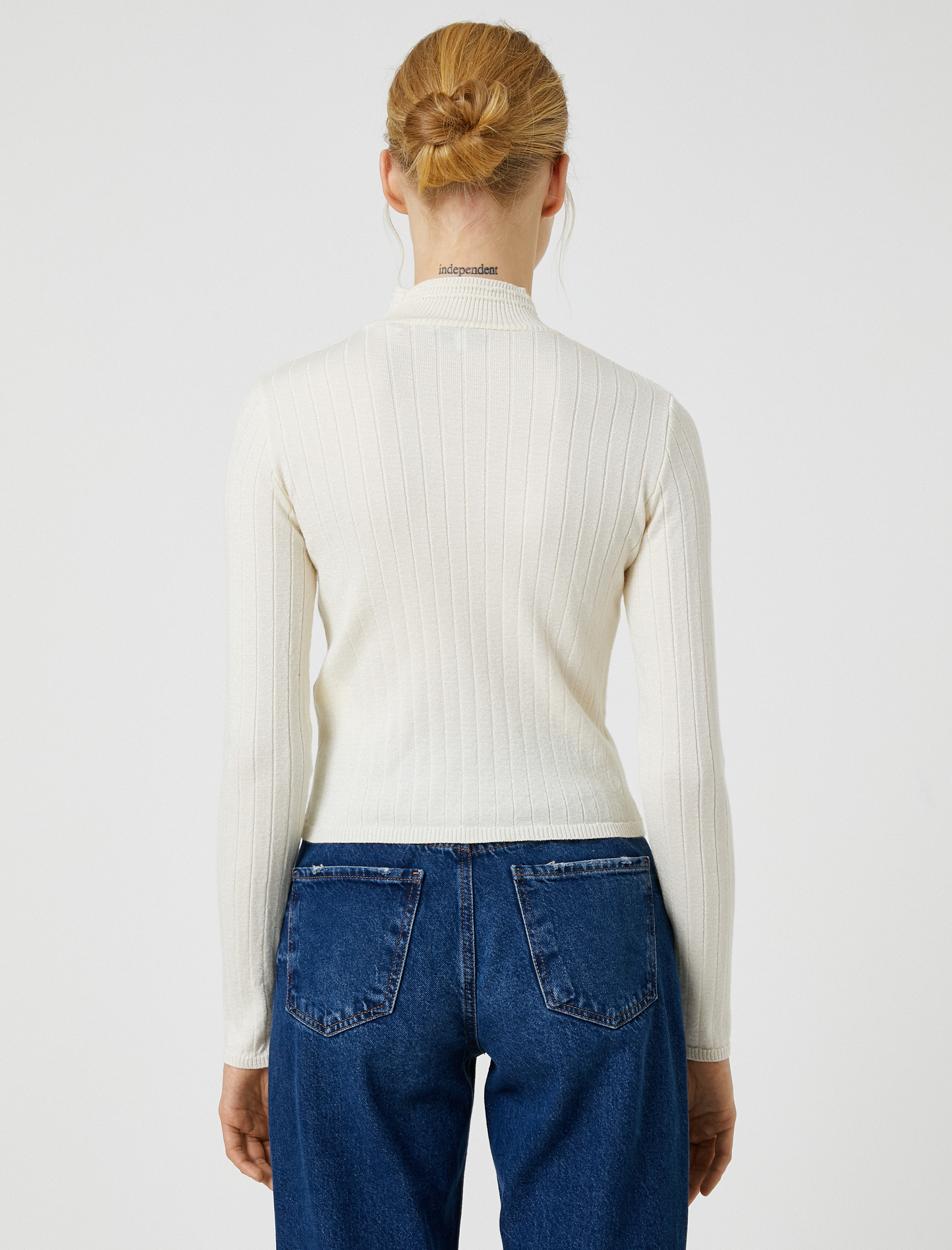   Koton X Şahika Ercümen - Ribanalı Yarım Balıkçı Yaka Triko Kazak