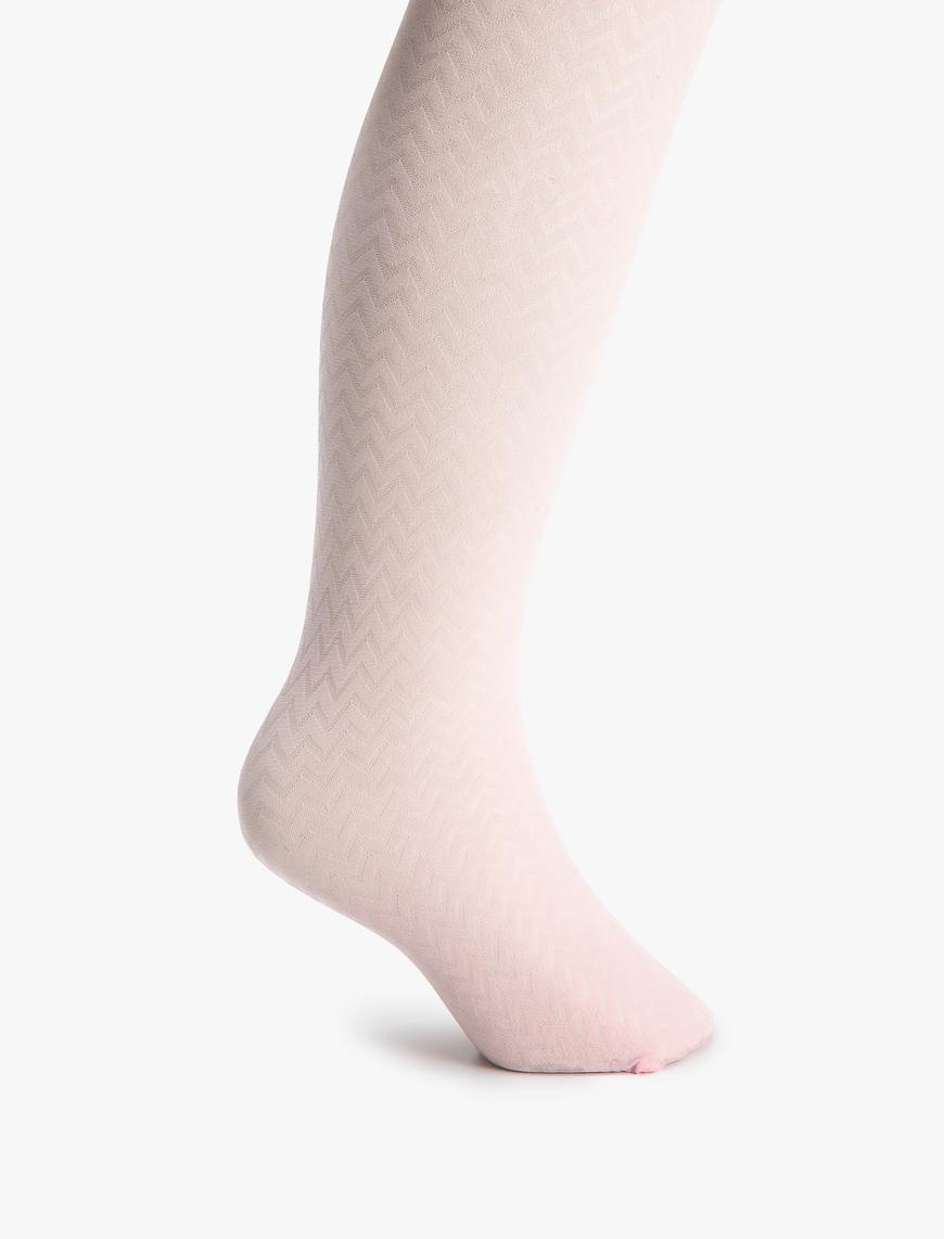  Kız Çocuk Geometrik Desenli Külotlu Çorap 60 Den
