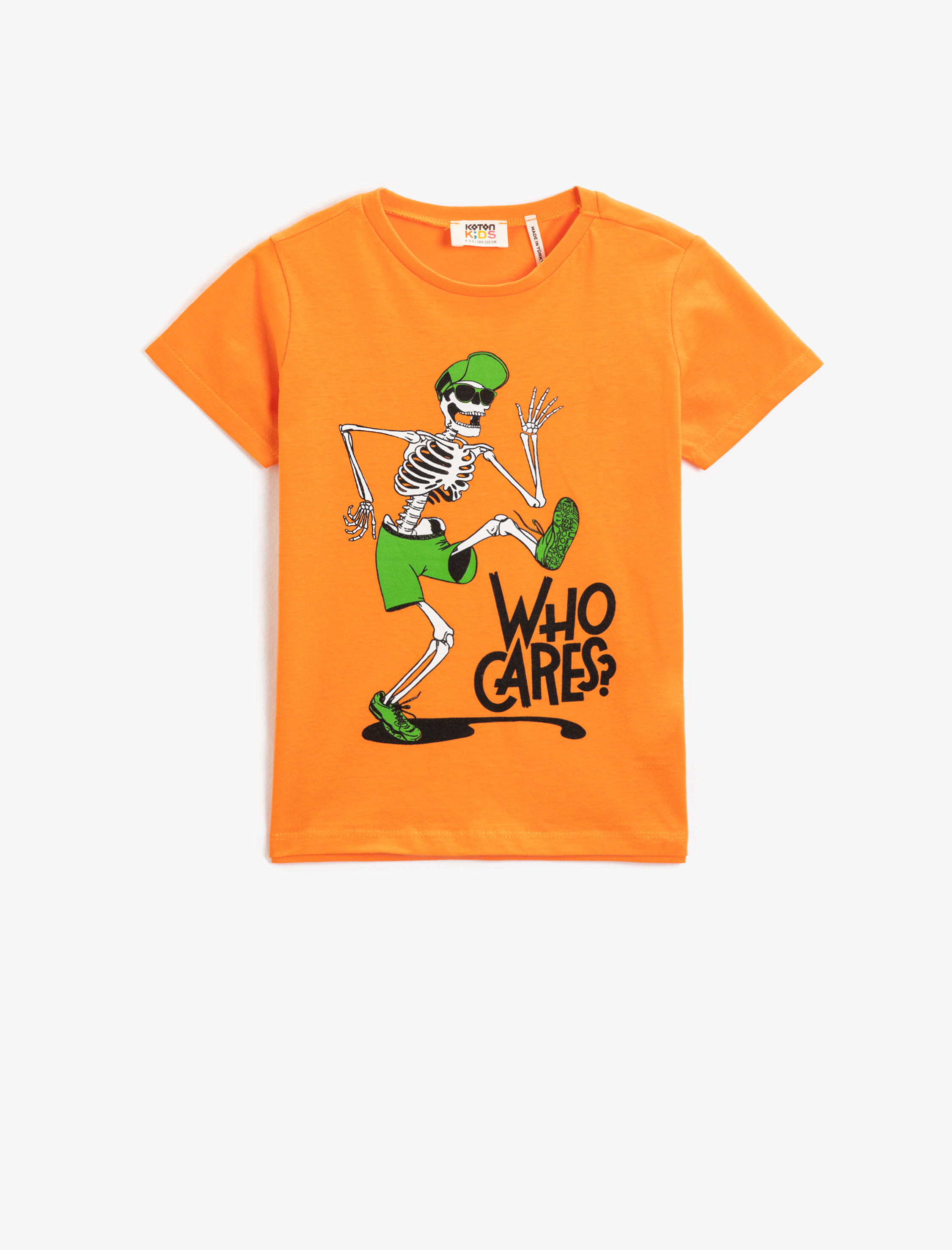  Erkek Çocuk Baskılı Kısa Kollu Tişört Bisiklet Yaka Pamuklu