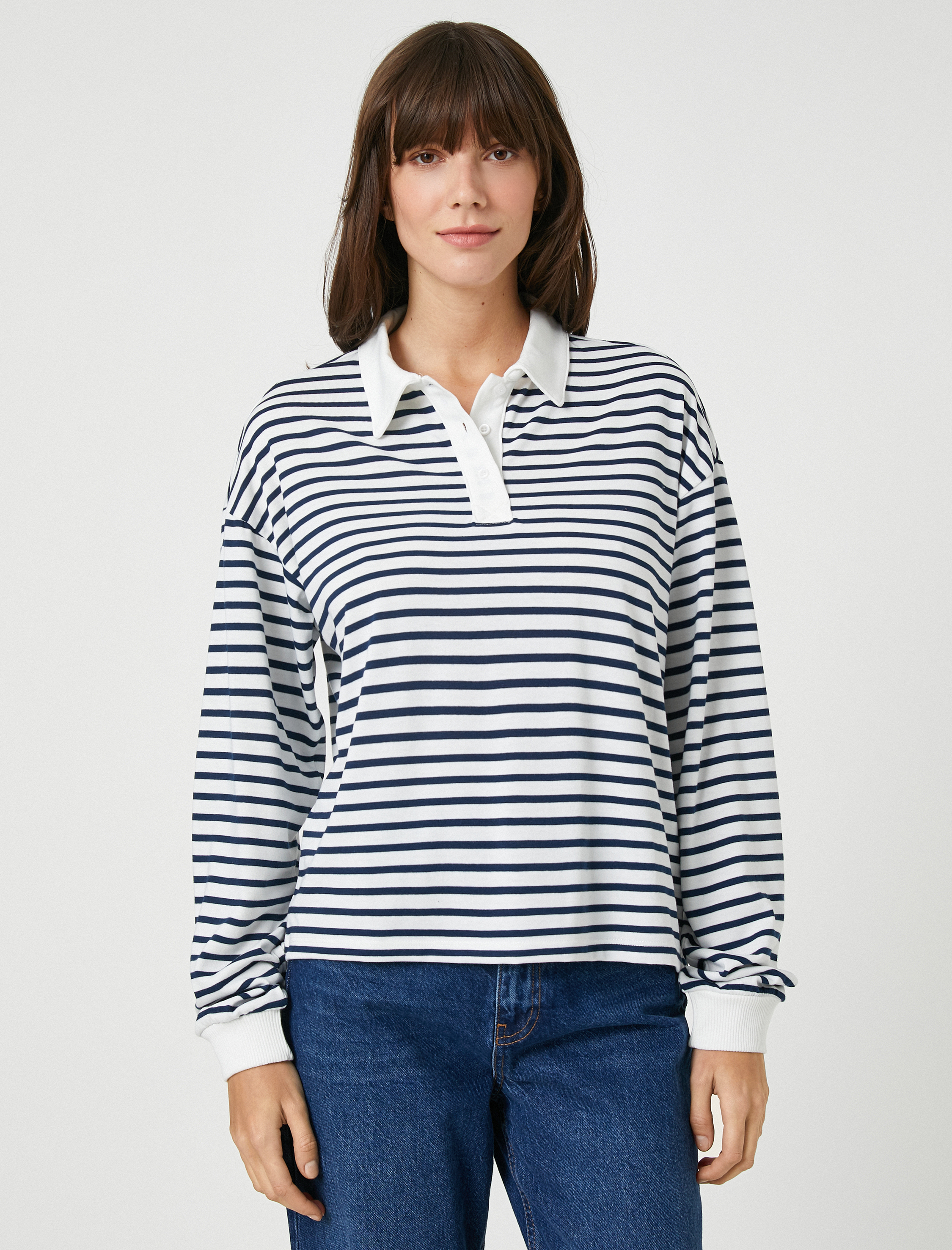   Polo Yaka Tişört Uzun Kollu