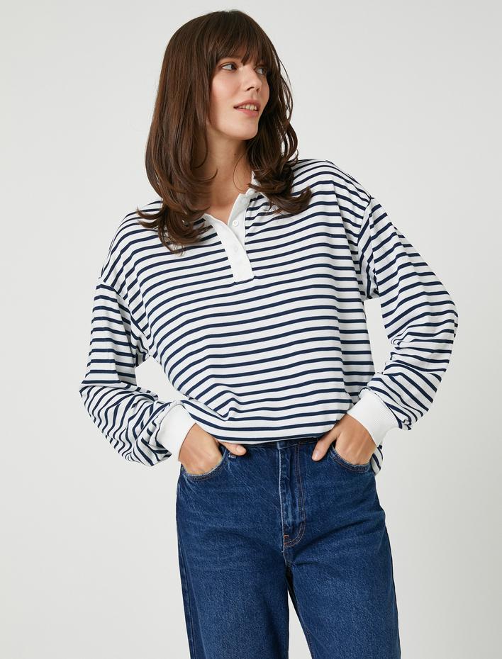  Polo Yaka Tişört Uzun Kollu