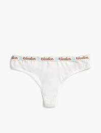 Tanga Külot Pamuklu Lastik Kısmı Slogan Detaylı