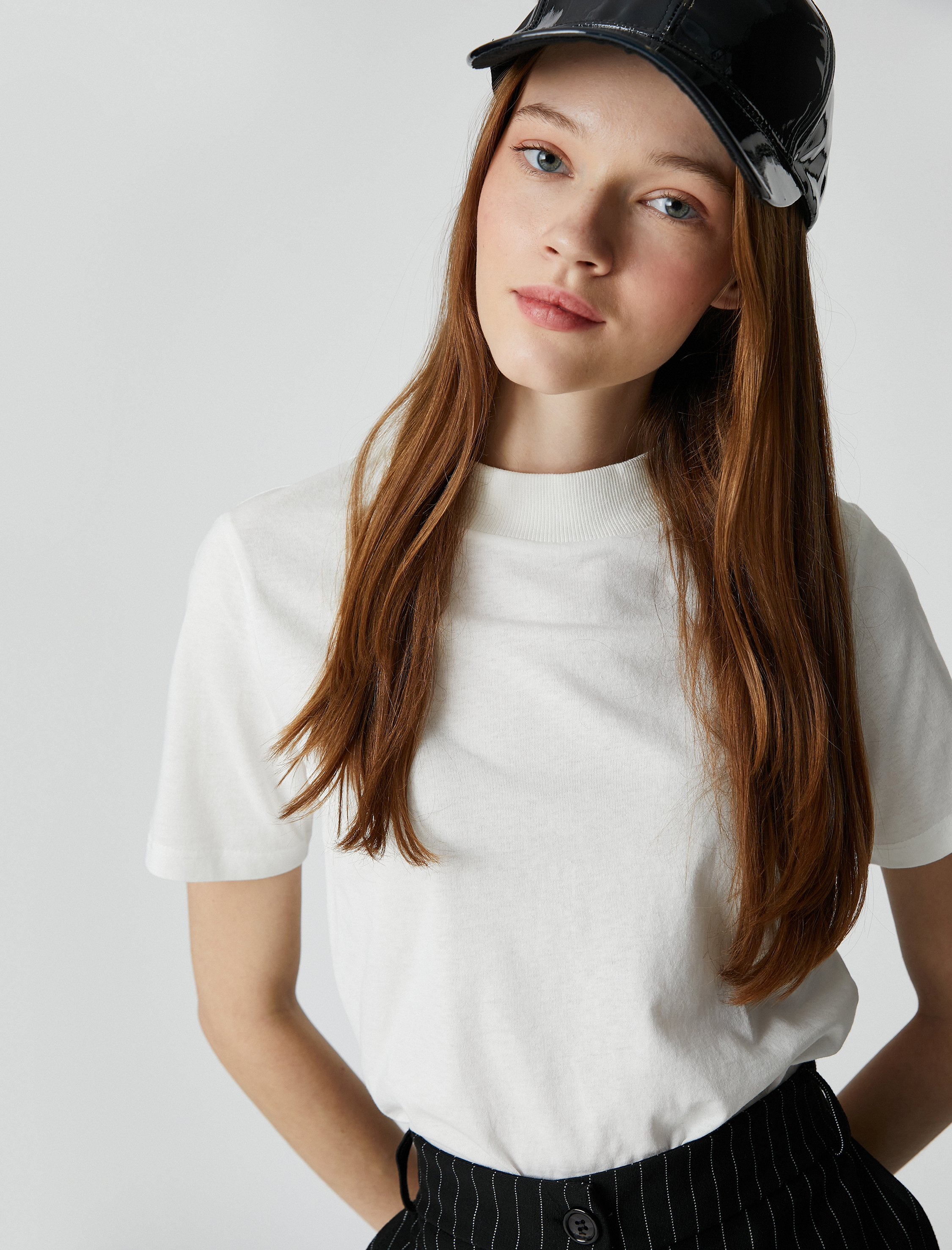   Basic Tişört Bisiklet Yaka Kısa Kollu Normal Kesim