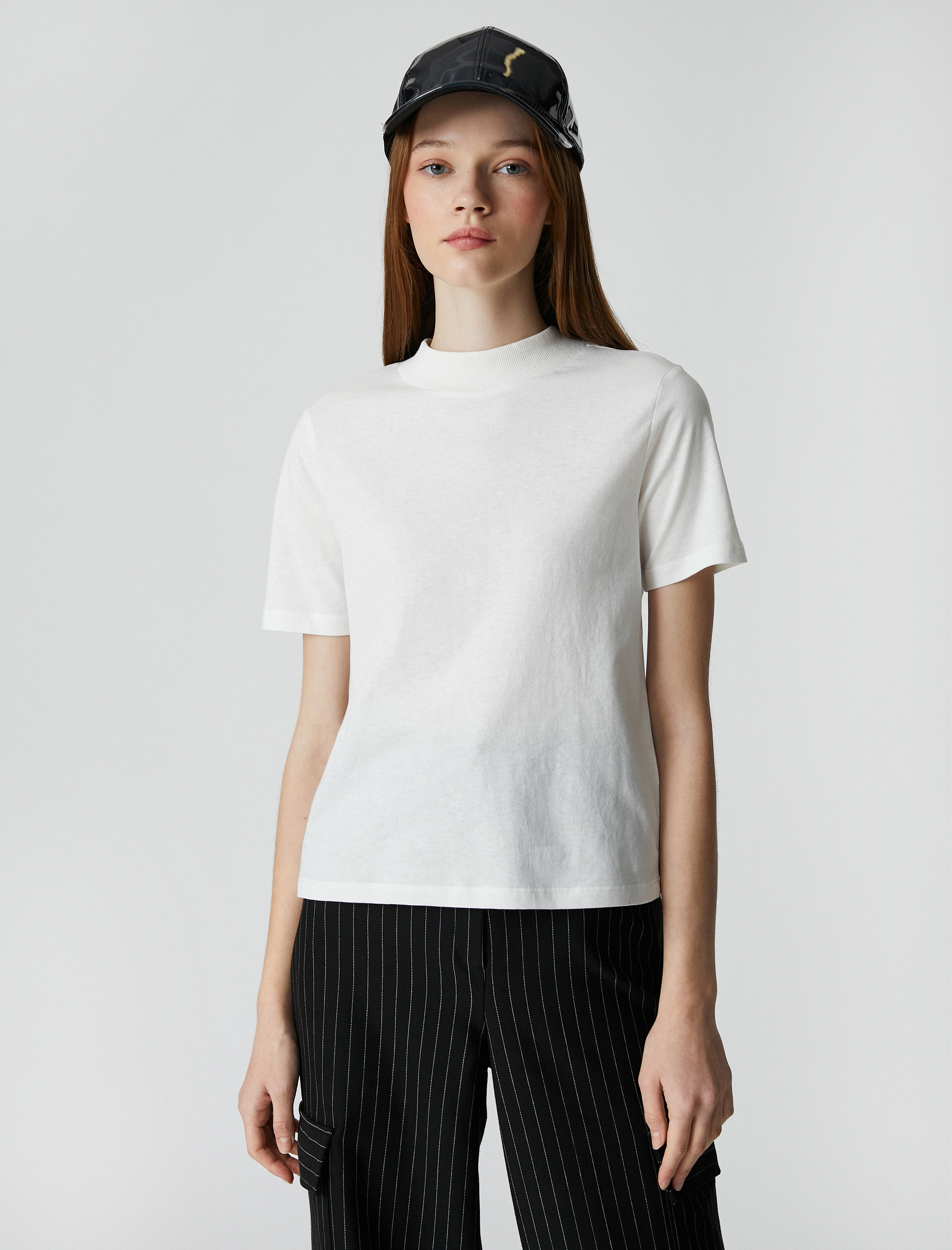   Basic Tişört Bisiklet Yaka Kısa Kollu Normal Kesim