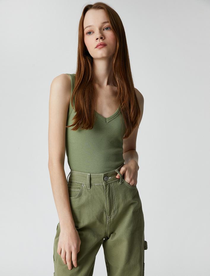  Basic Fitilli Atlet V Yaka Kolsuz