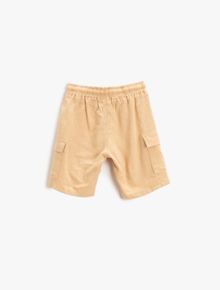 Erkek Çocuk Keten Karışımlı Kargo Şort