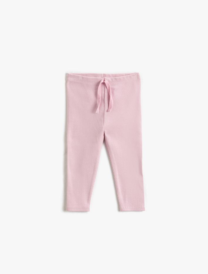 Kız Bebek Fitilli Basic Tayt Beli Lastikli