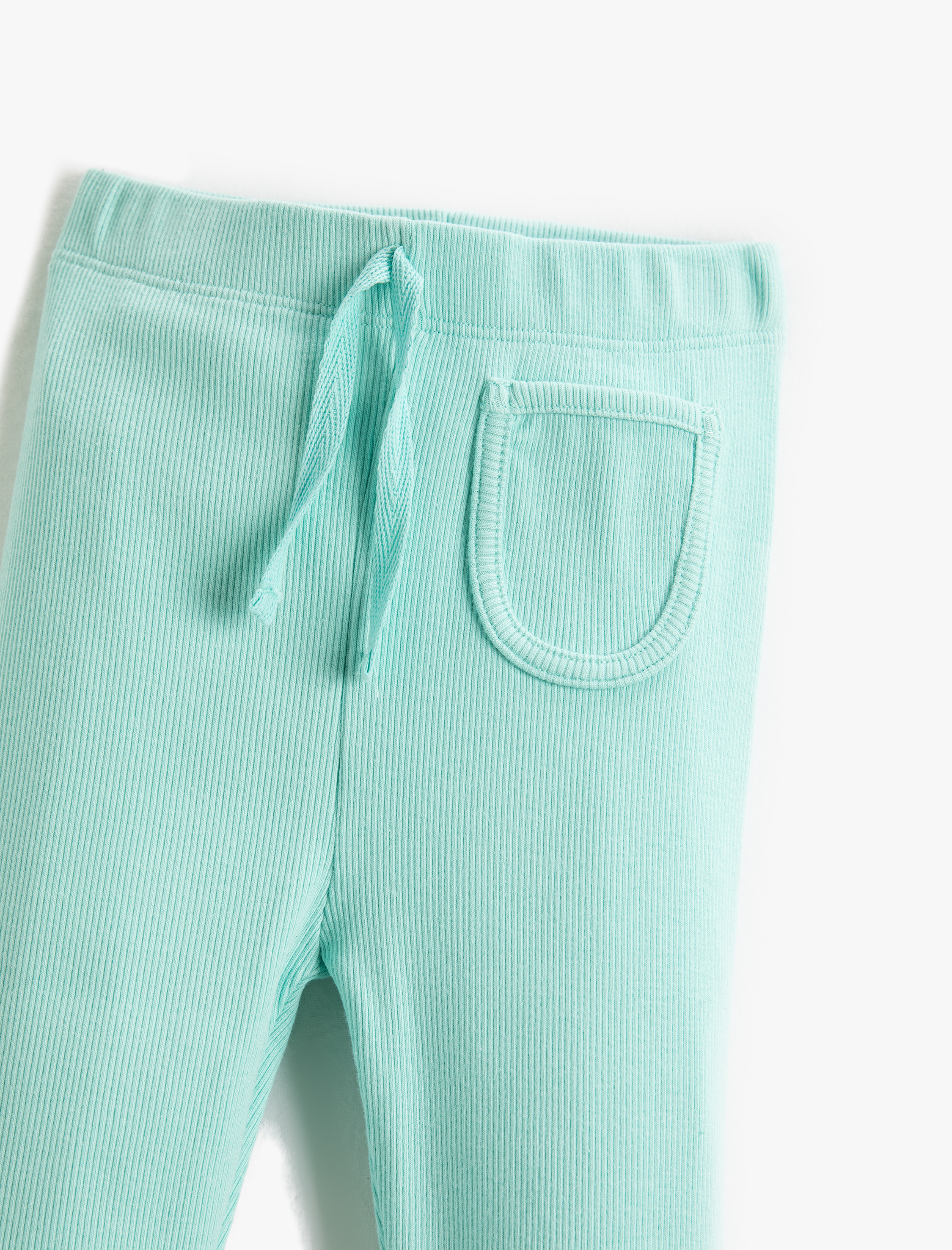  Kız Bebek Fitilli Basic Tayt Beli Lastikli Bağlamalı Cep Detaylı