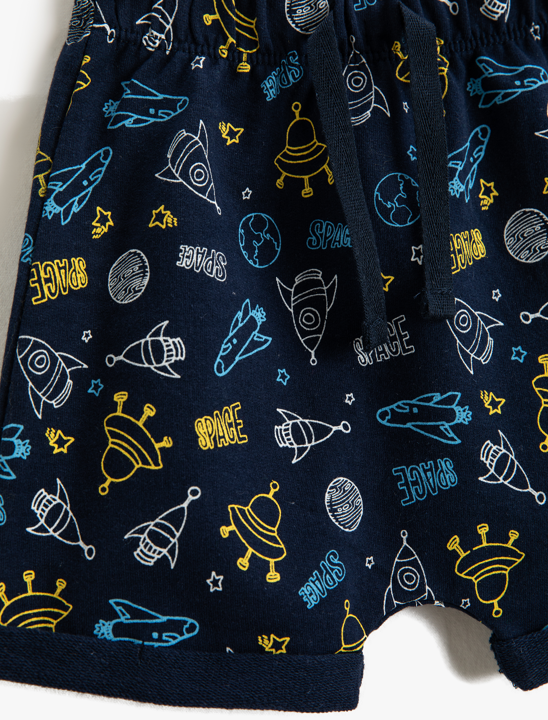  Erkek Bebek Baskılı Beli Bağlamalı Şort