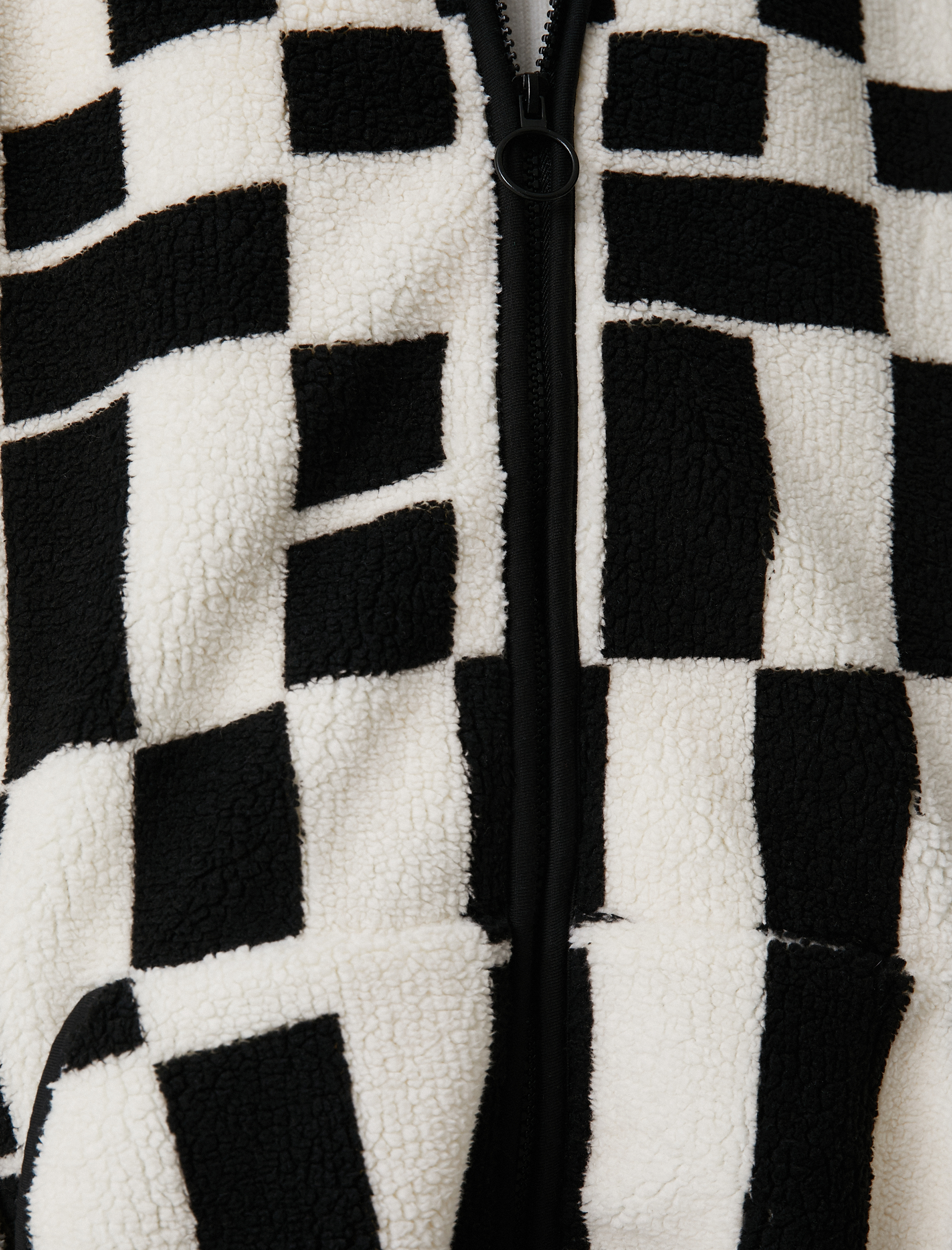   Polar Sweatshirt Fermuarlı Dik Yaka Cep Detaylı Uzun Kollu