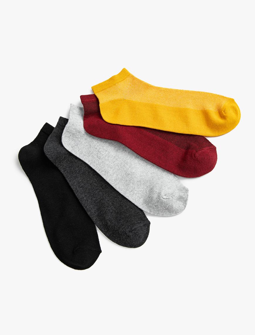  Erkek Basic Patik Çorap Seti 5'li