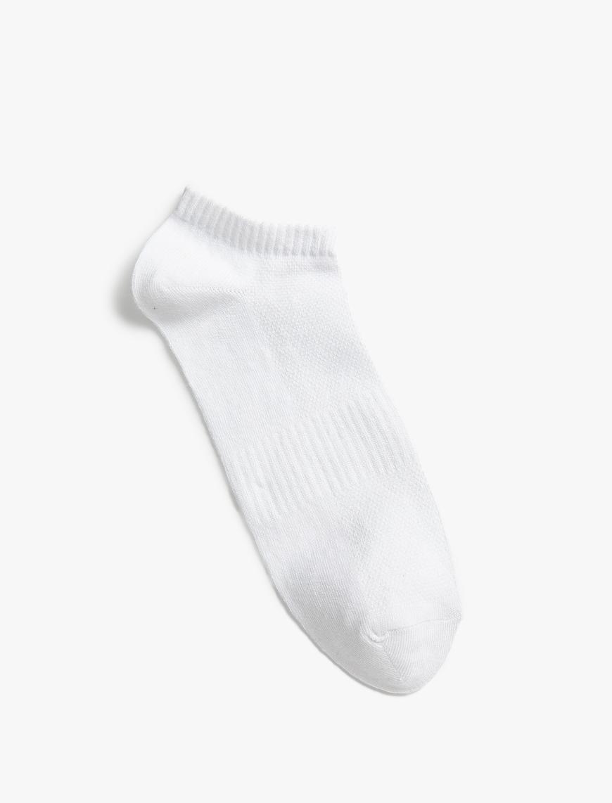  Erkek Basic Patik Çorap Seti Dokulu 5'li
