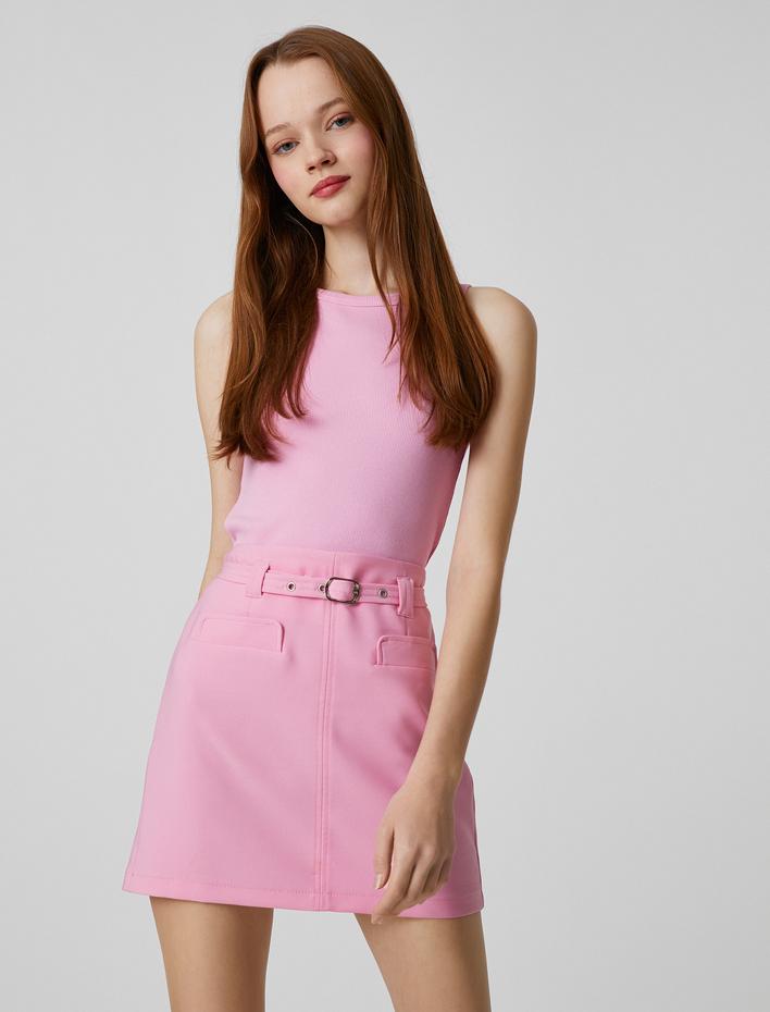  Basic Fitilli Atlet Bisiklet Yaka Biye Detaylı