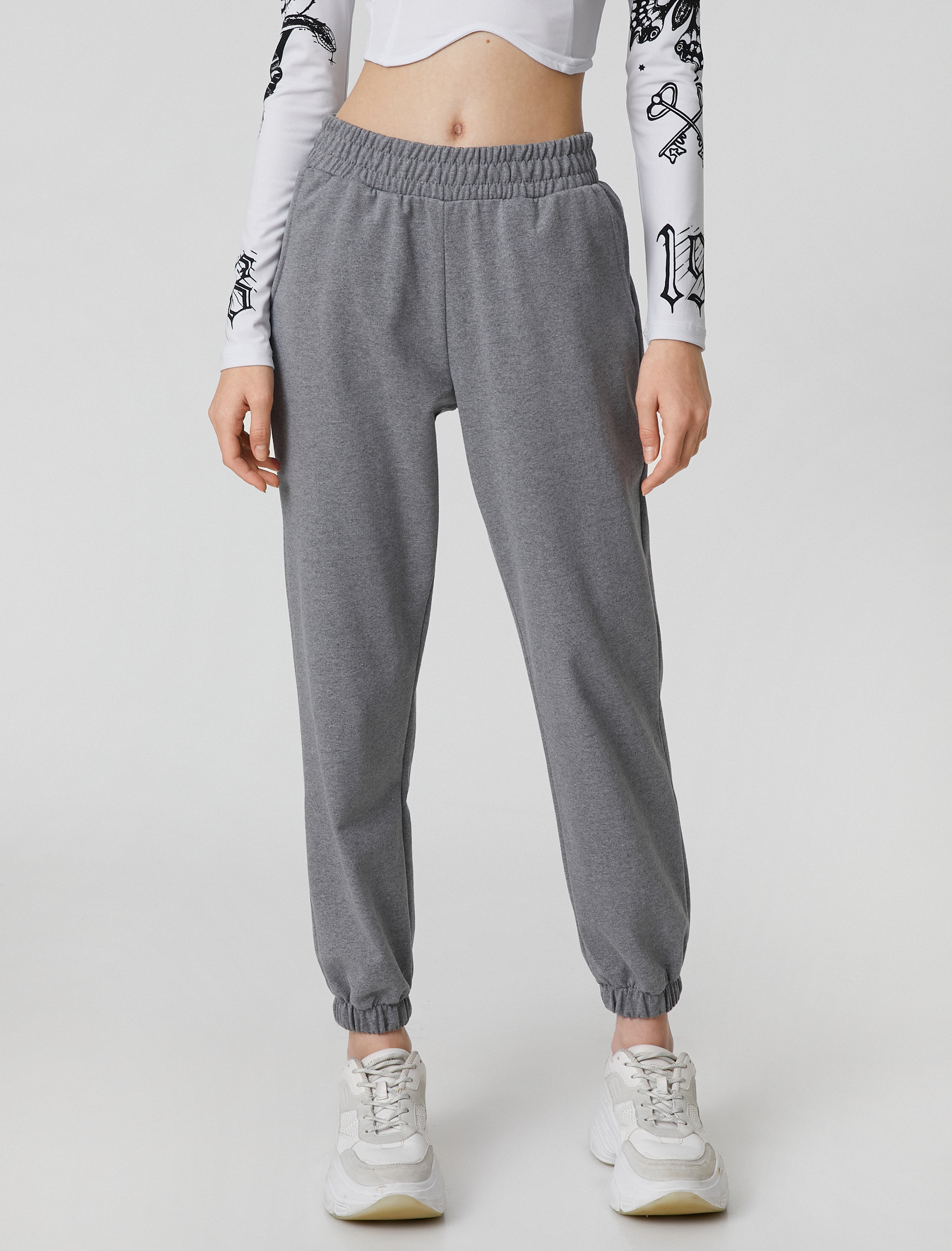   Jogger Eşofman Altı Cep Detaylı Beli Paçası Lastikli