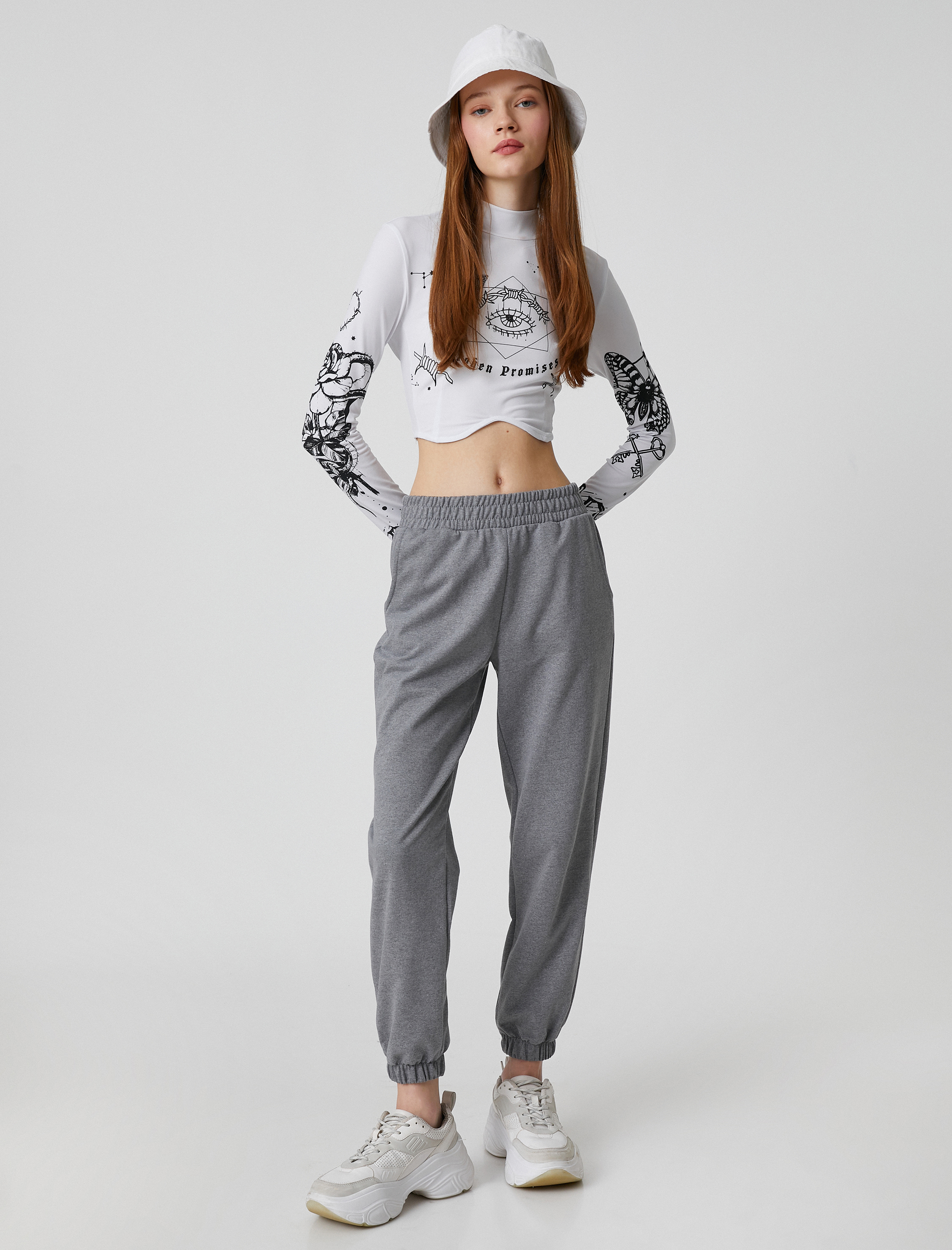   Jogger Eşofman Altı Cep Detaylı Beli Paçası Lastikli