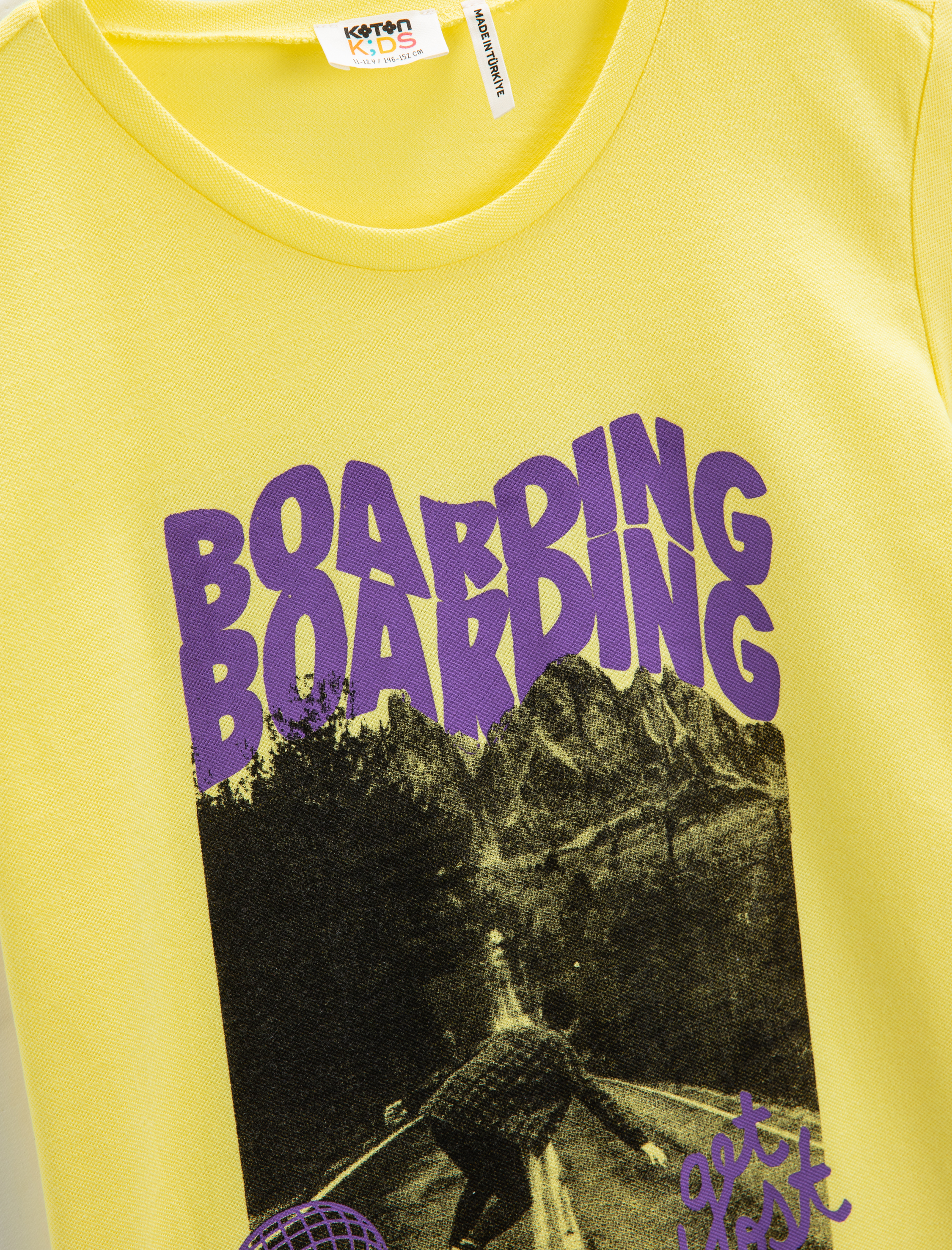  Erkek Çocuk Kısa Kollu Bisiklet Yaka Tişört Kaykay Temalı Baskılı Pamuklu