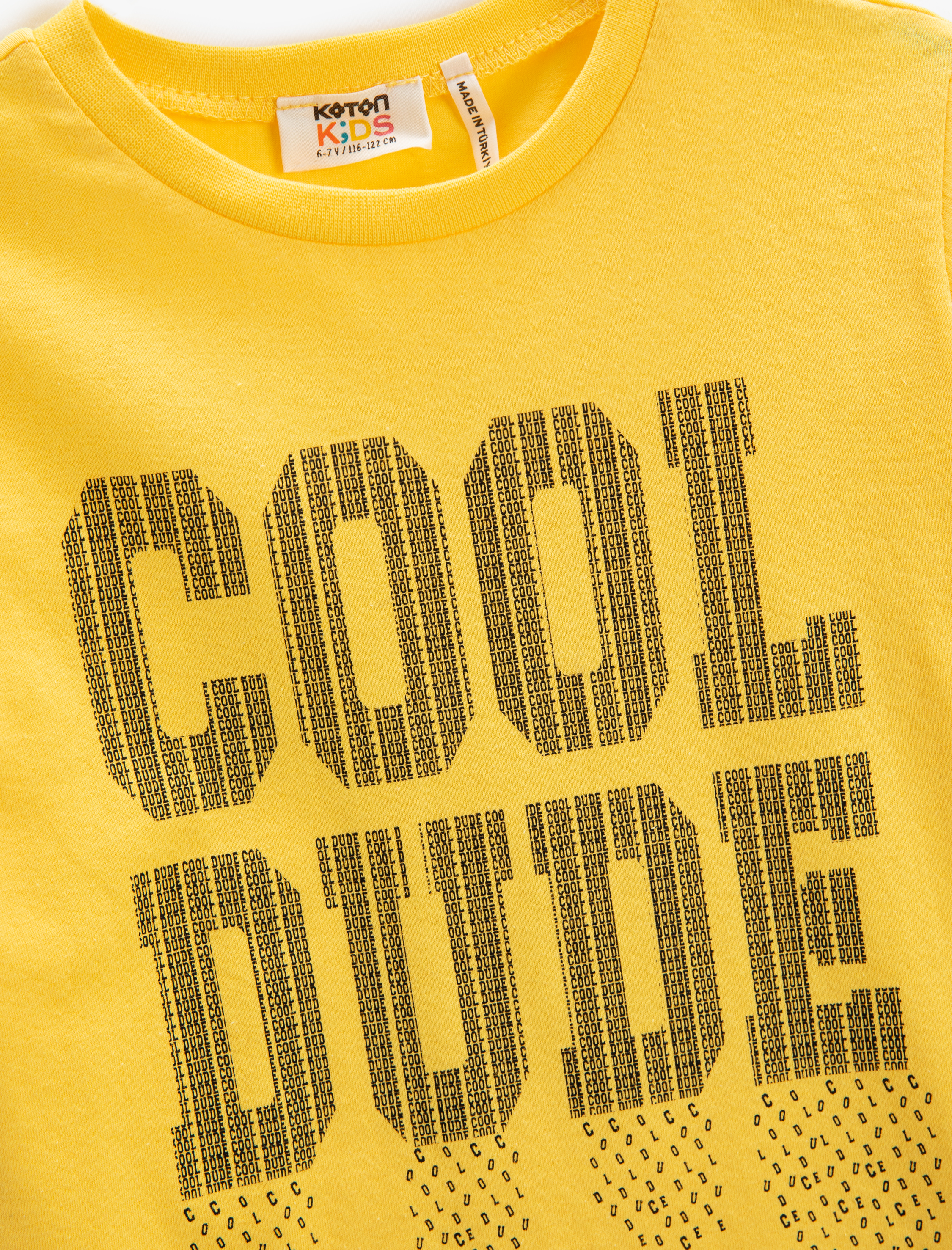  Erkek Çocuk Kısa Kollu Bisiklet Yaka Tişört Slogan Temalı Baskılı