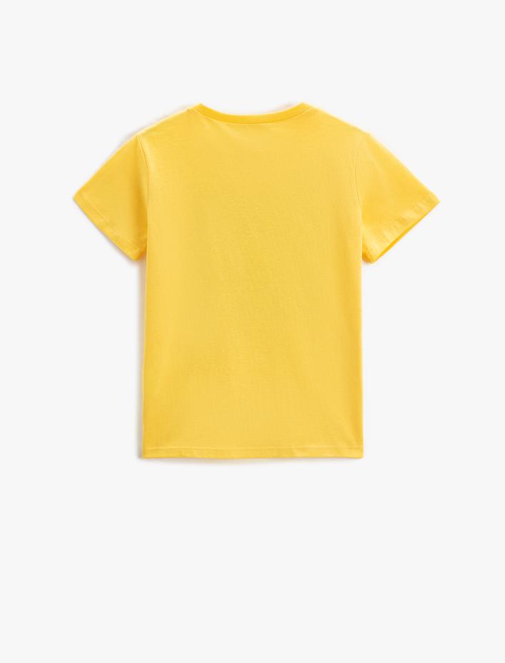 Erkek Çocuk Kısa Kollu Bisiklet Yaka Tişört Slogan Temalı Baskılı