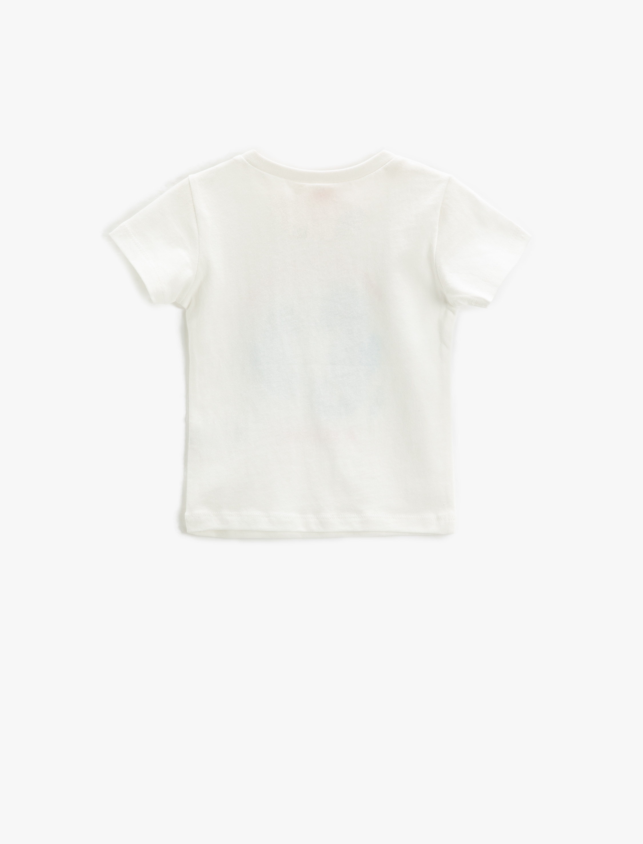  Kız Bebek Denizatı Baskılı Kısa Kollu Tişört Bisiklet Yaka