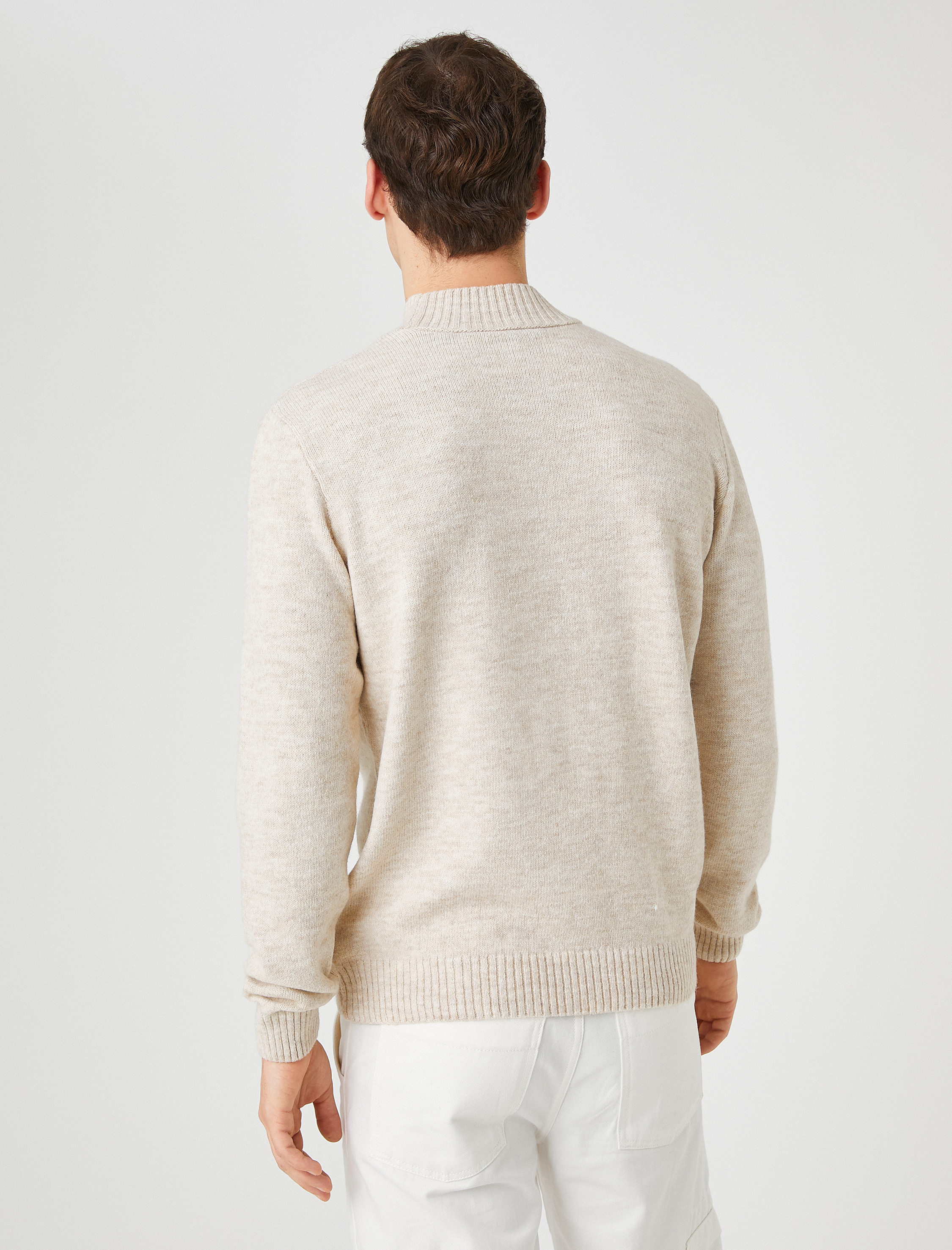   Basic Triko Kazak Yarım Balıkçı Yaka