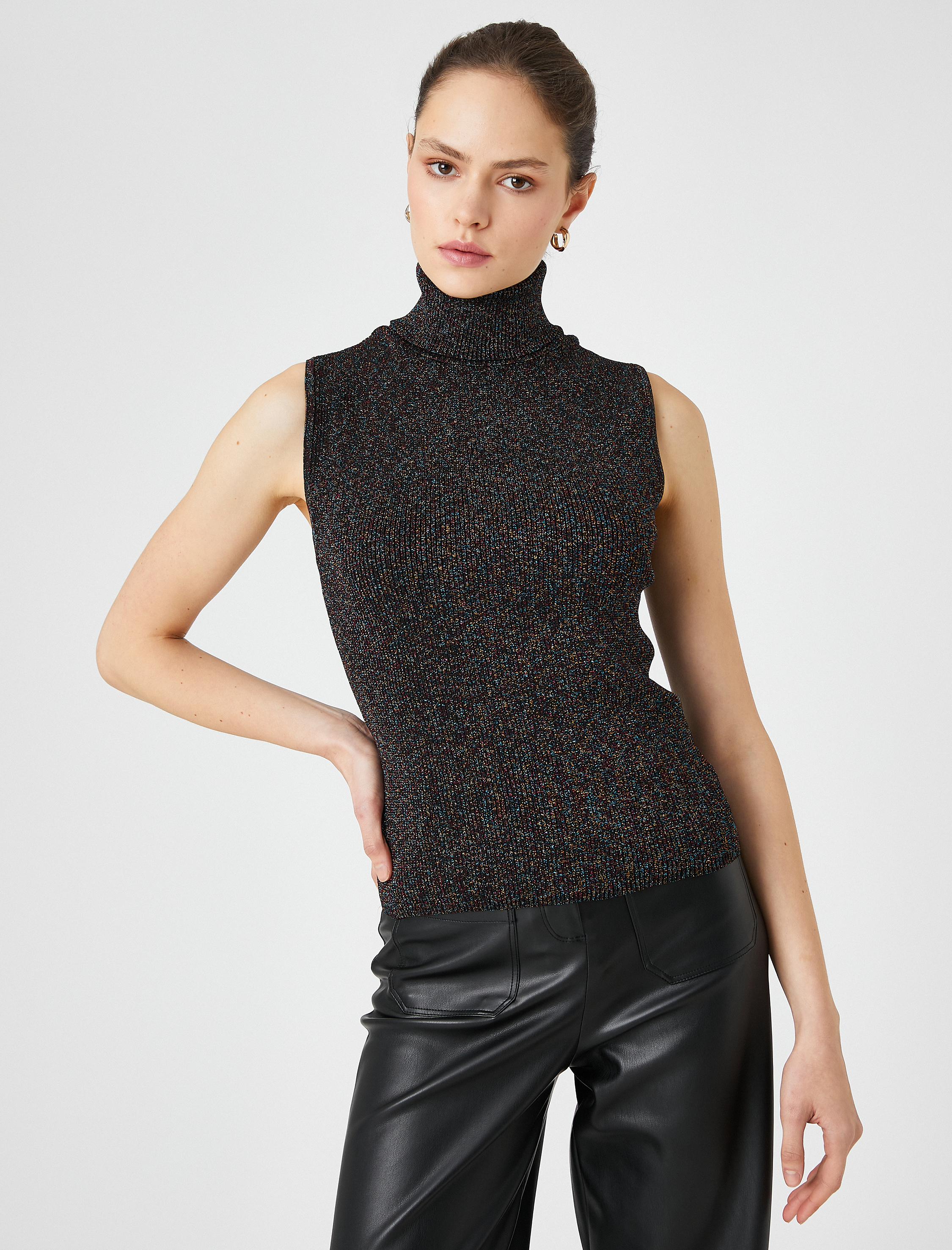   Simli Triko Atlet Balıkçı Yaka