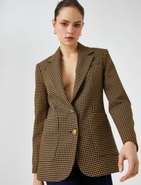 Cepli Blazer Ceket Çift Düğmeli