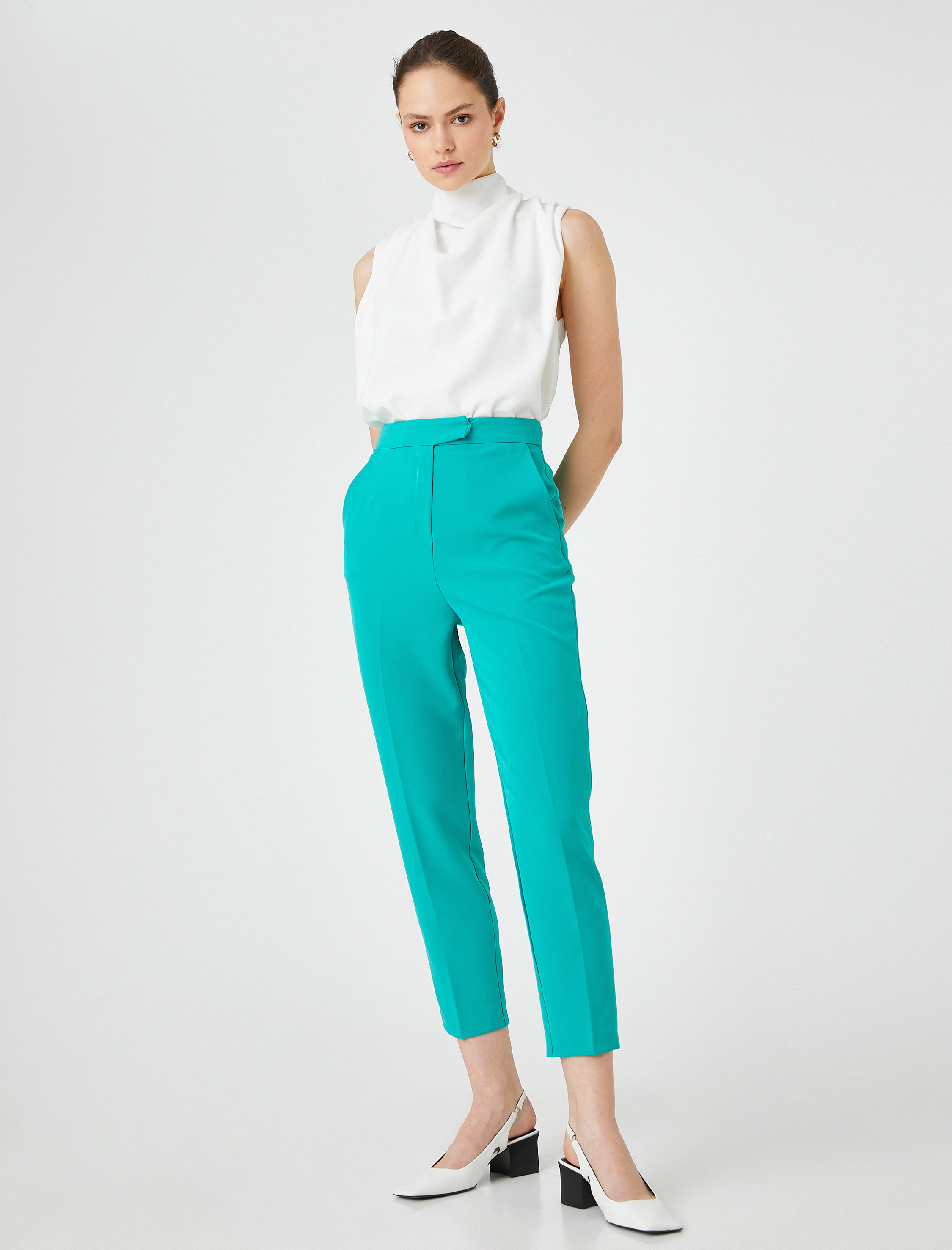   Basic Cigarette Kumaş Pantolon Cepli