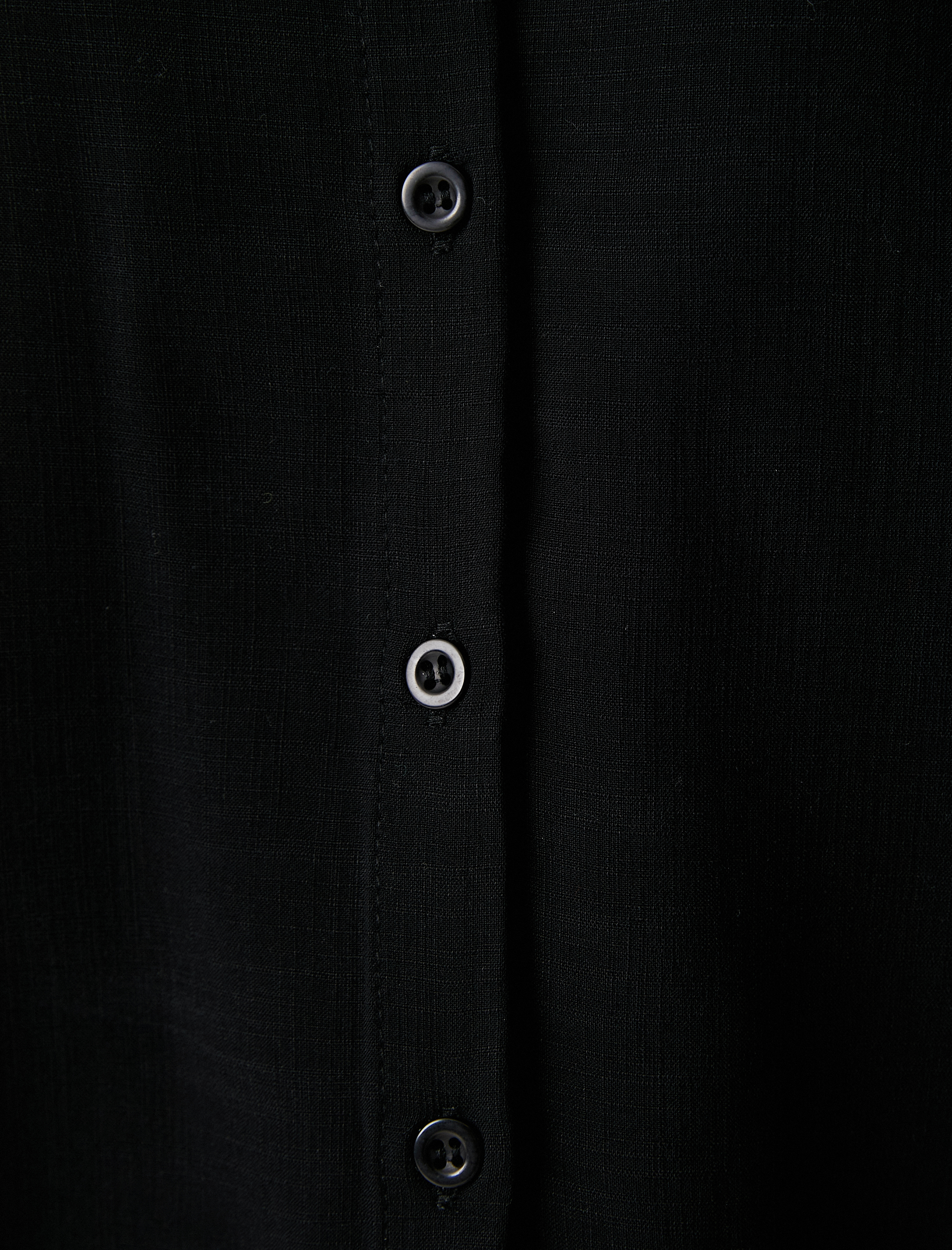   Balon Kollu Gömlek Önü Düğmeli Klasik Yaka