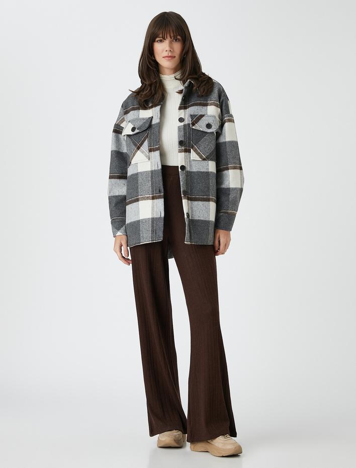  Koton X Şahika Ercümen - Bol Paça Beli Lastikli Rahat Pantolon