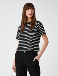 Kısa Kollu Bisiklet Yaka Tişört