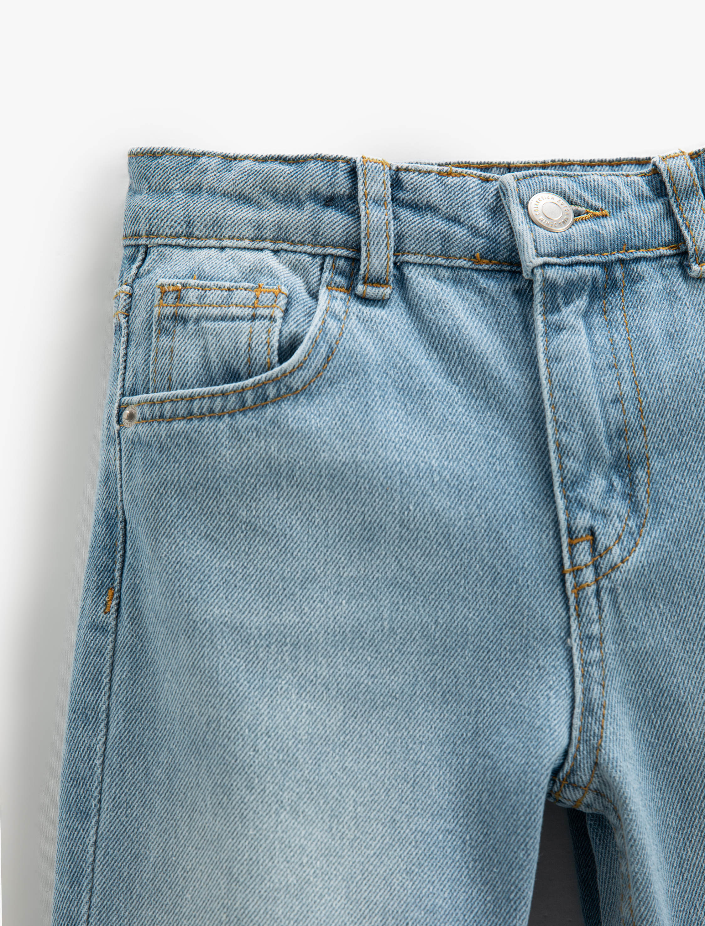 Koton Kot Pantolon Rahat Kesim Pamuklu - Loose Jean Beli Ayarlanabilir Lastikli. 3