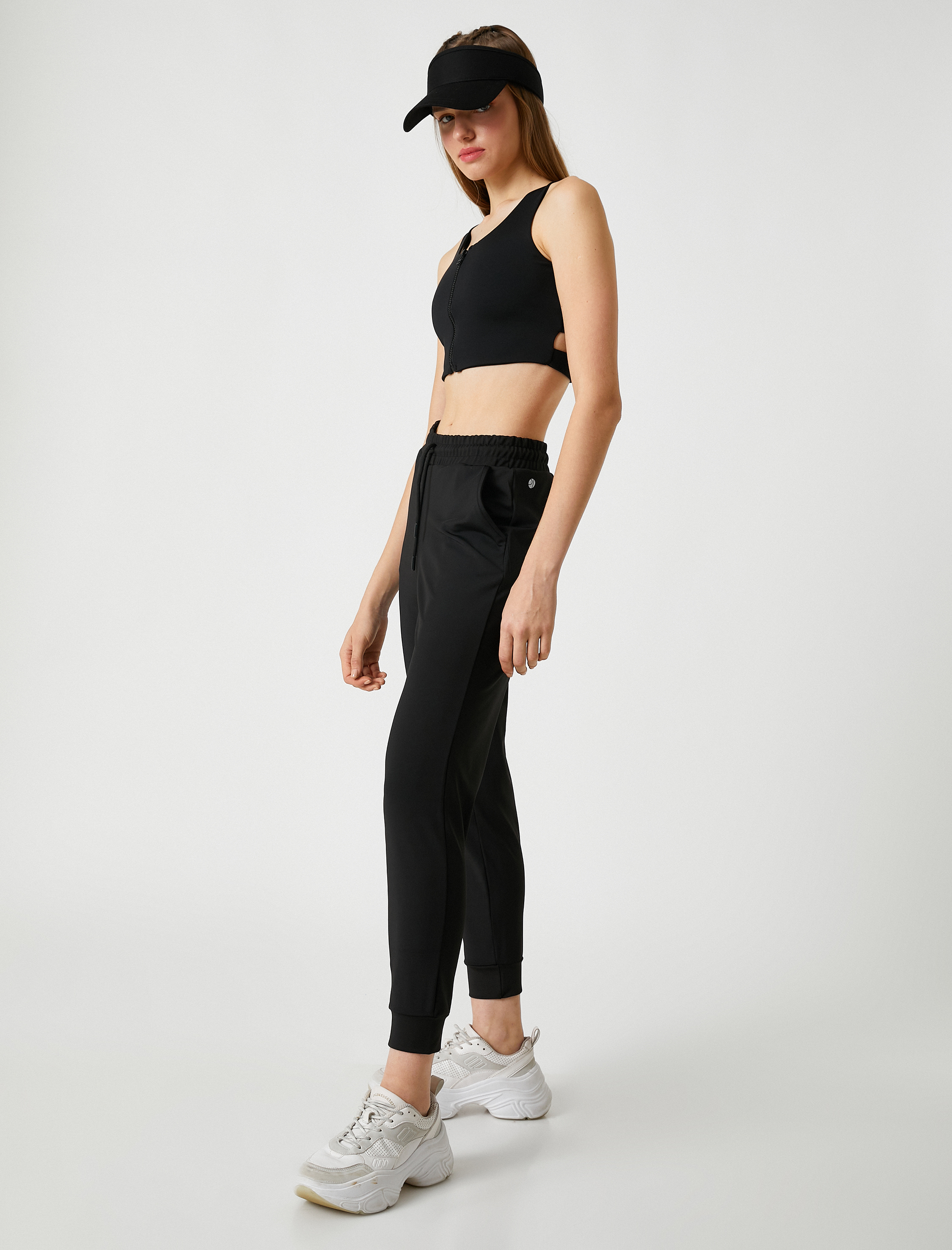   Jogger Eşofman Altı Cepli Beli Bağlamalı Normal Bel