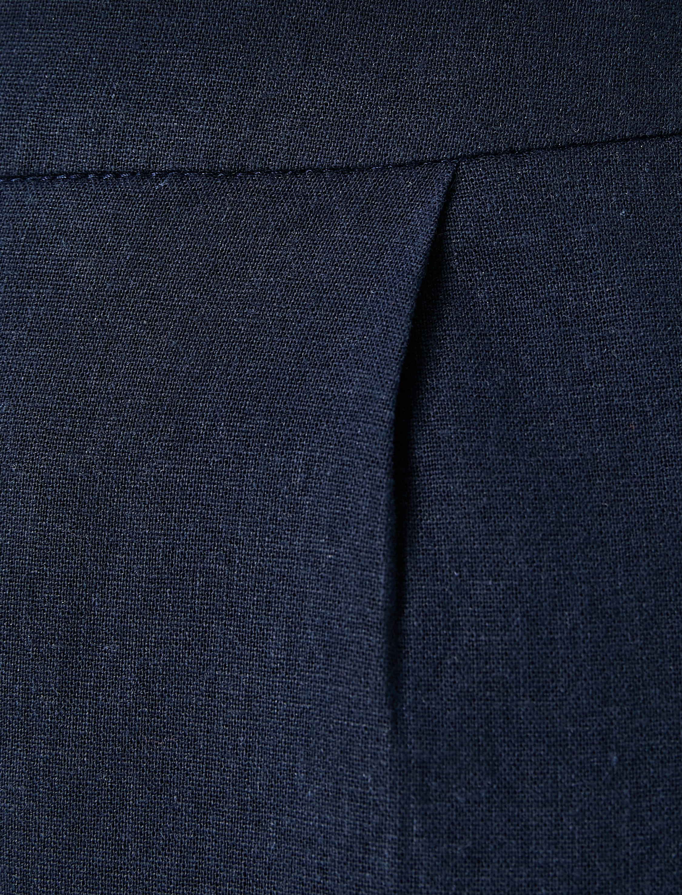   Keten Karışımlı Şort Cepli