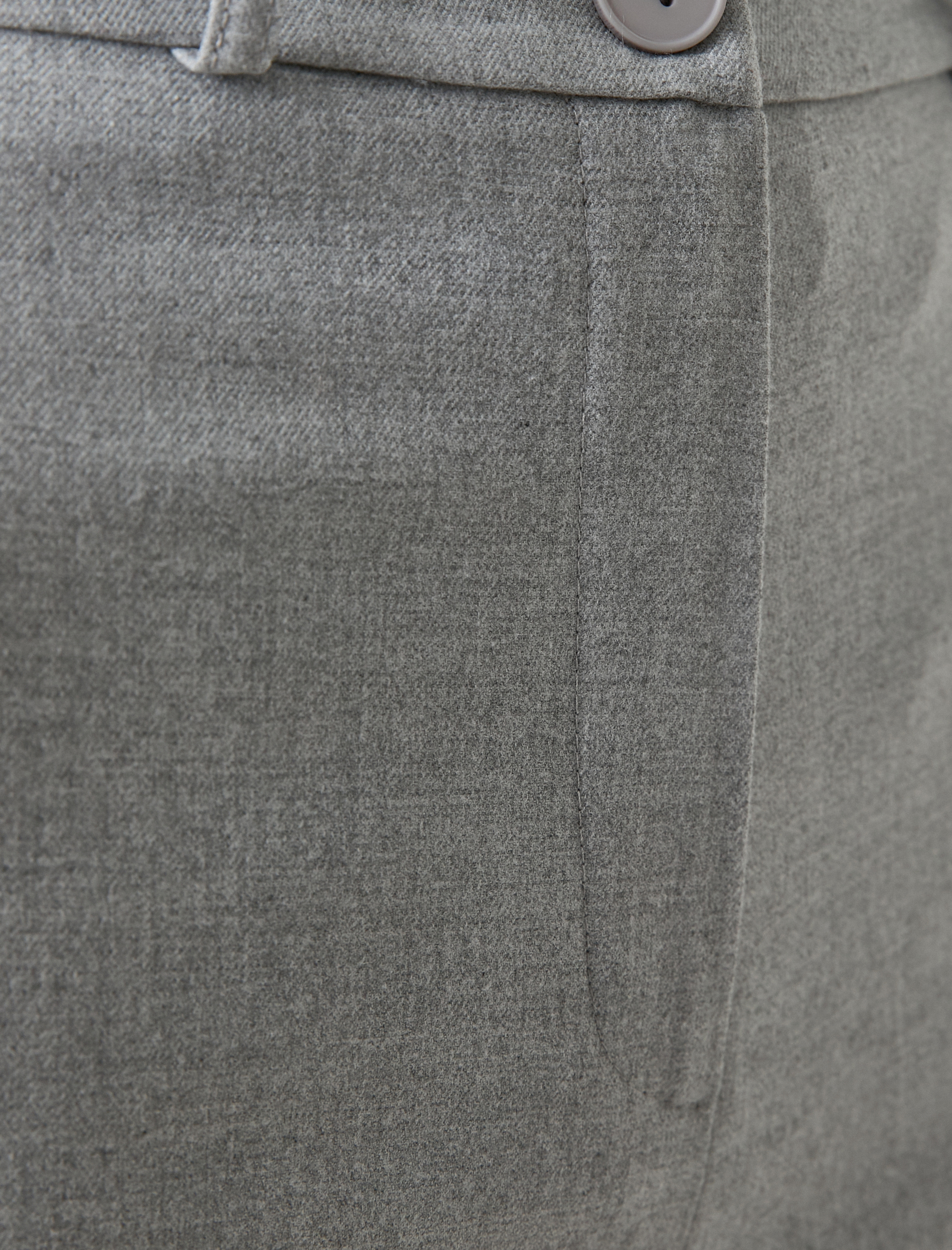   Basic Kumaş Pantolon Düz Paça Düğmeli Fermuar Kapama