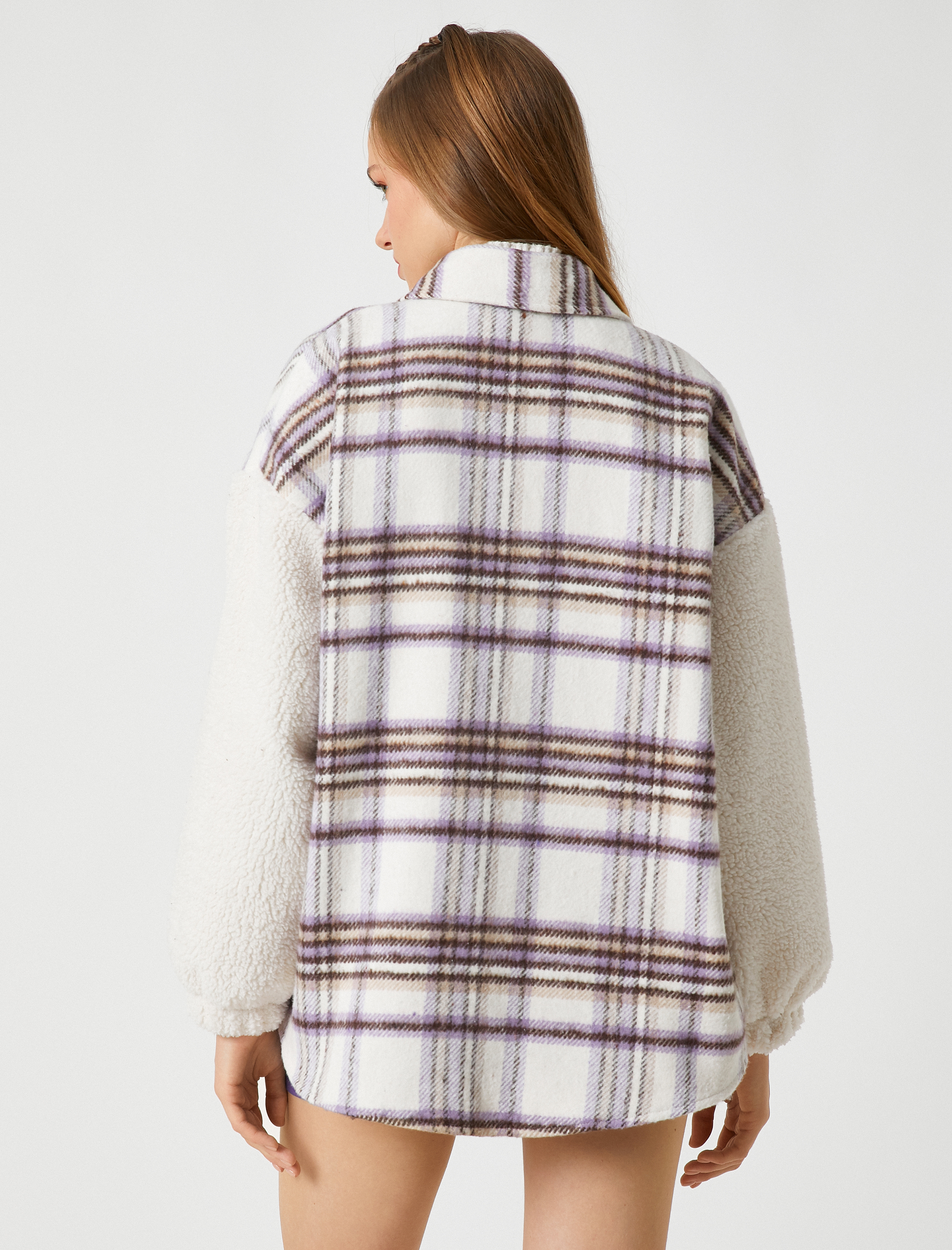   Oduncu Gömlek Ceket Oversize Detaylı Cepli Düğmeli