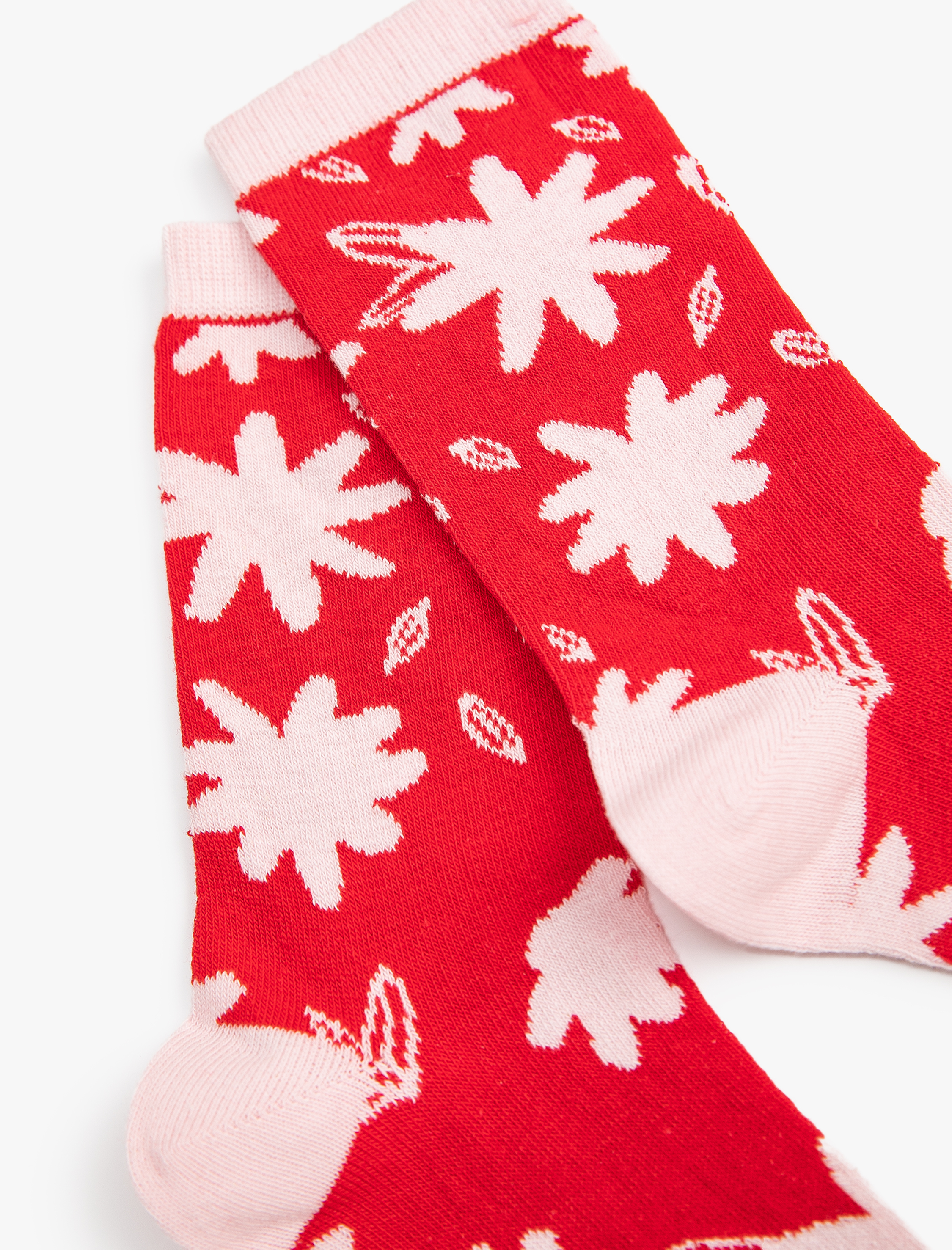  Kadın Çiçekli Soket Çorap