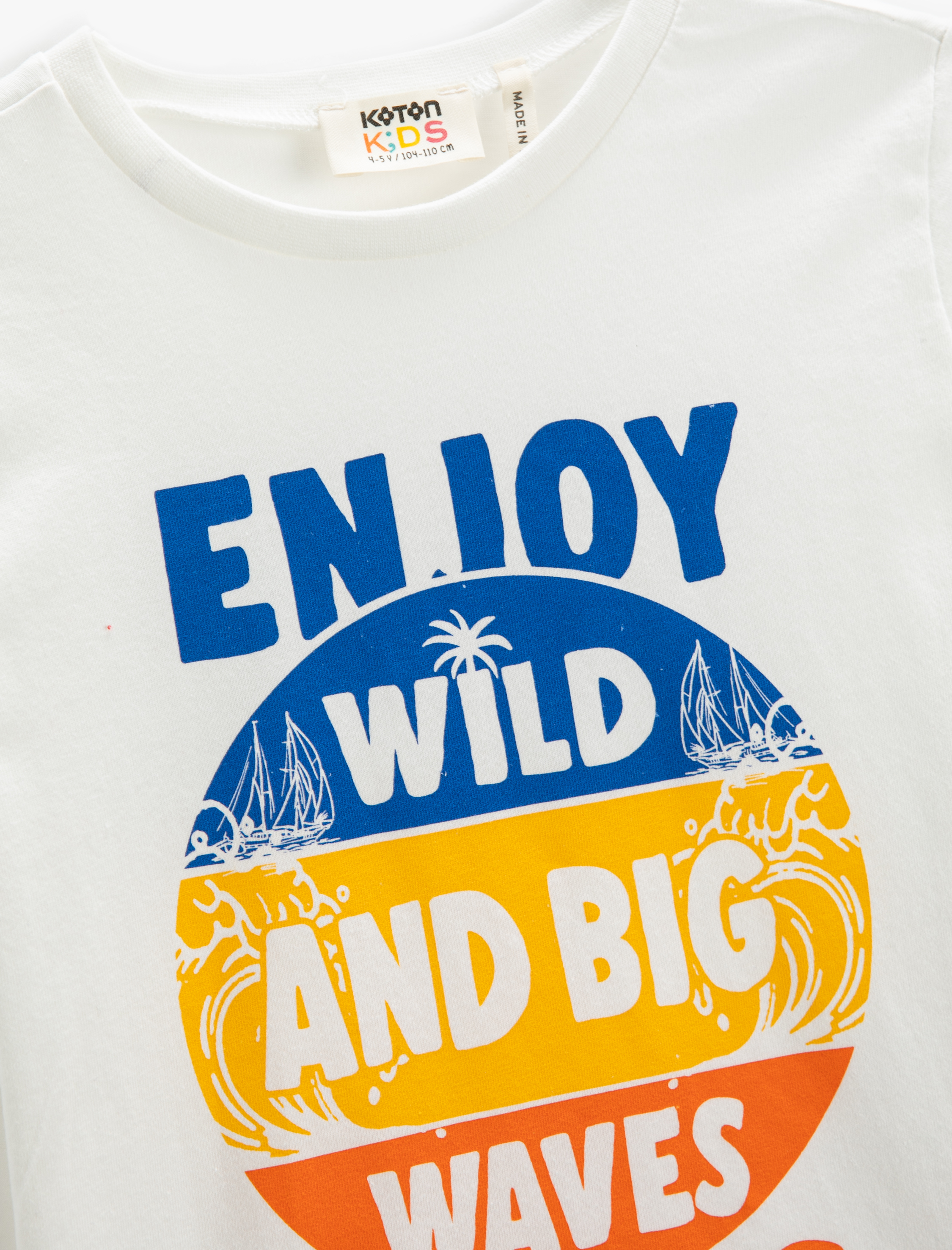  Erkek Çocuk Kısa Kollu Tişört Bisiklet Yaka Baskılı