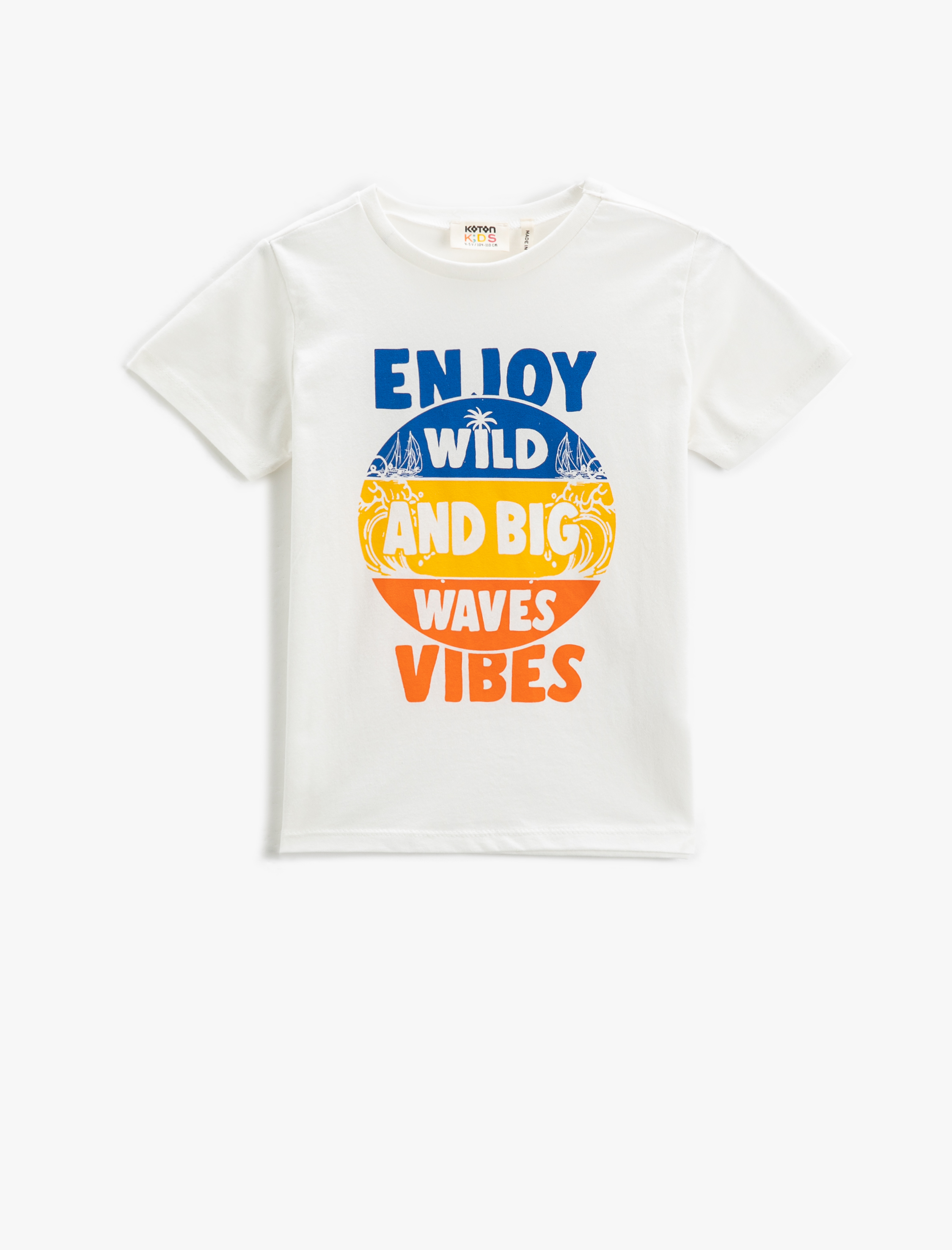  Erkek Çocuk Kısa Kollu Tişört Bisiklet Yaka Baskılı