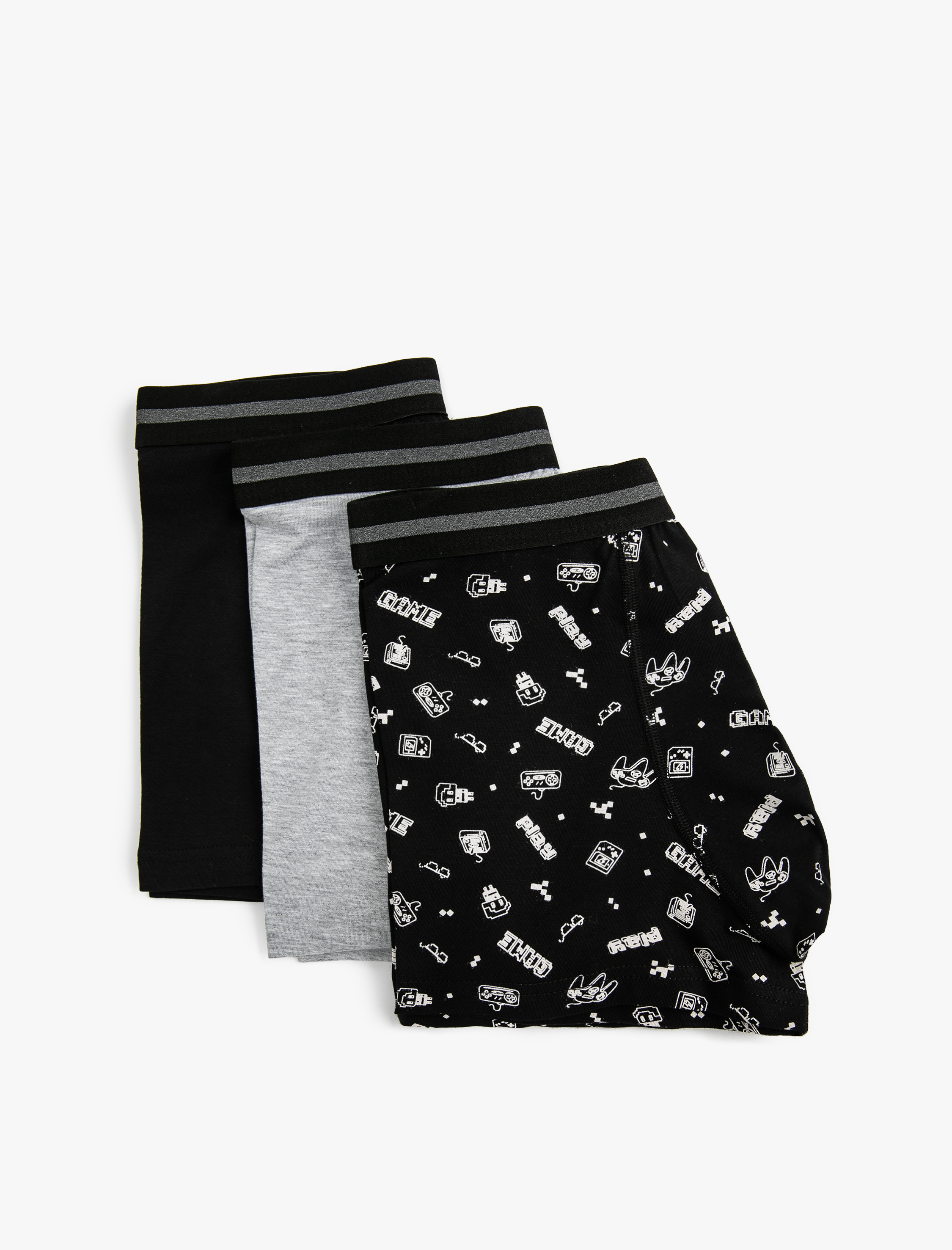   3'lü Pamuklu Boxer Seti Oyun Baskılı