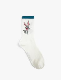 Bugs Bunny Soket Çorap Lisanslı İşlemeli