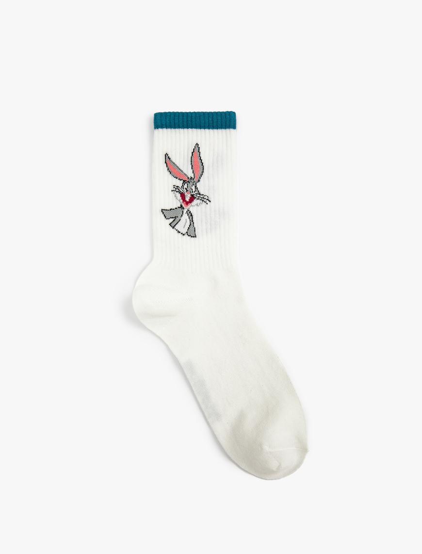  Erkek Bugs Bunny Soket Çorap Lisanslı İşlemeli