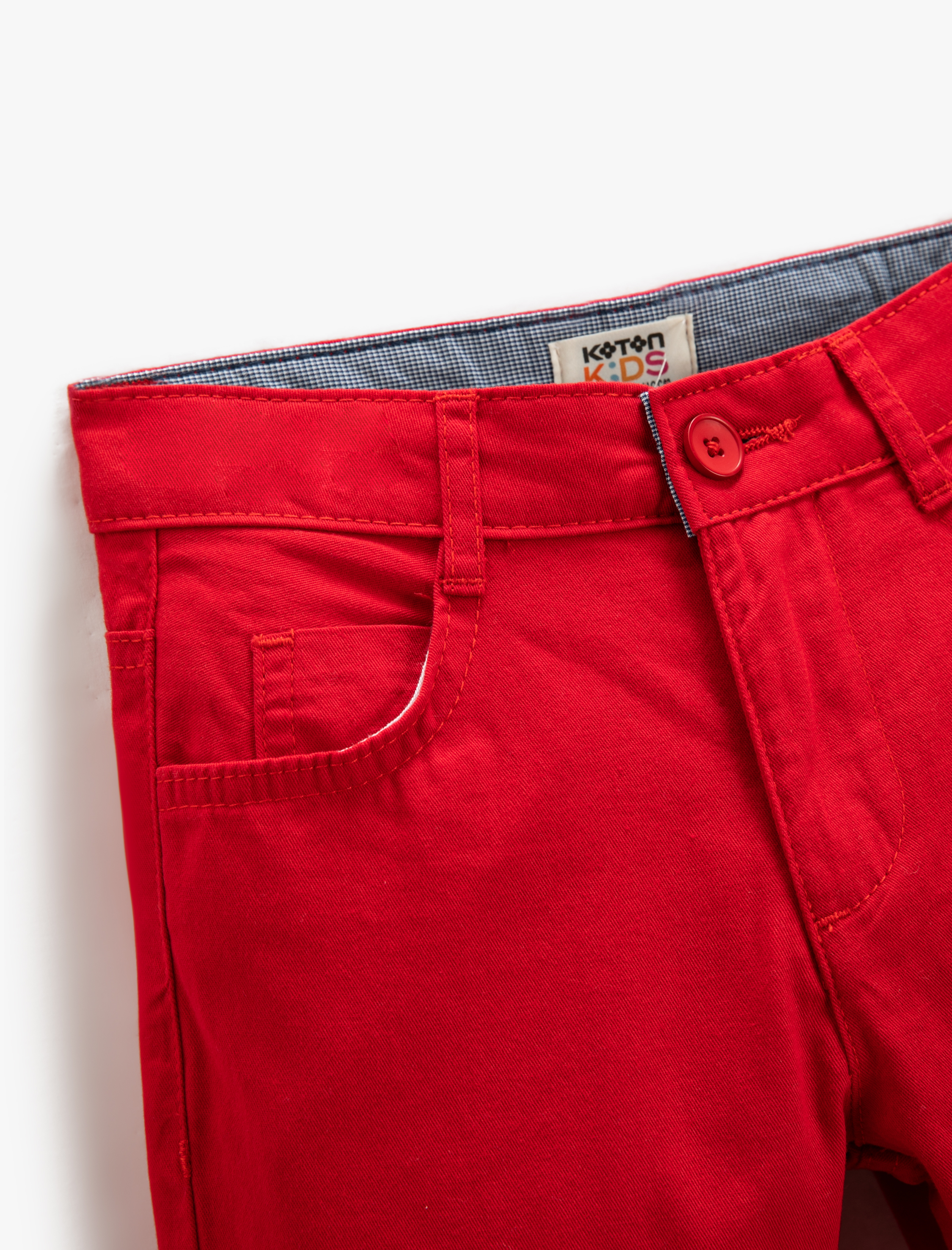 Koton Chino Pantolon Cepli Slim Fit Pamuklu Beli Ayarlanabilir Lastikli. 3
