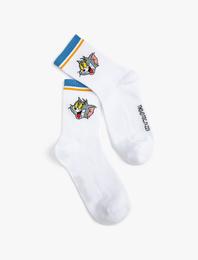 Tom ve Jerry Soket Çorap Lisanslı İşlemeli