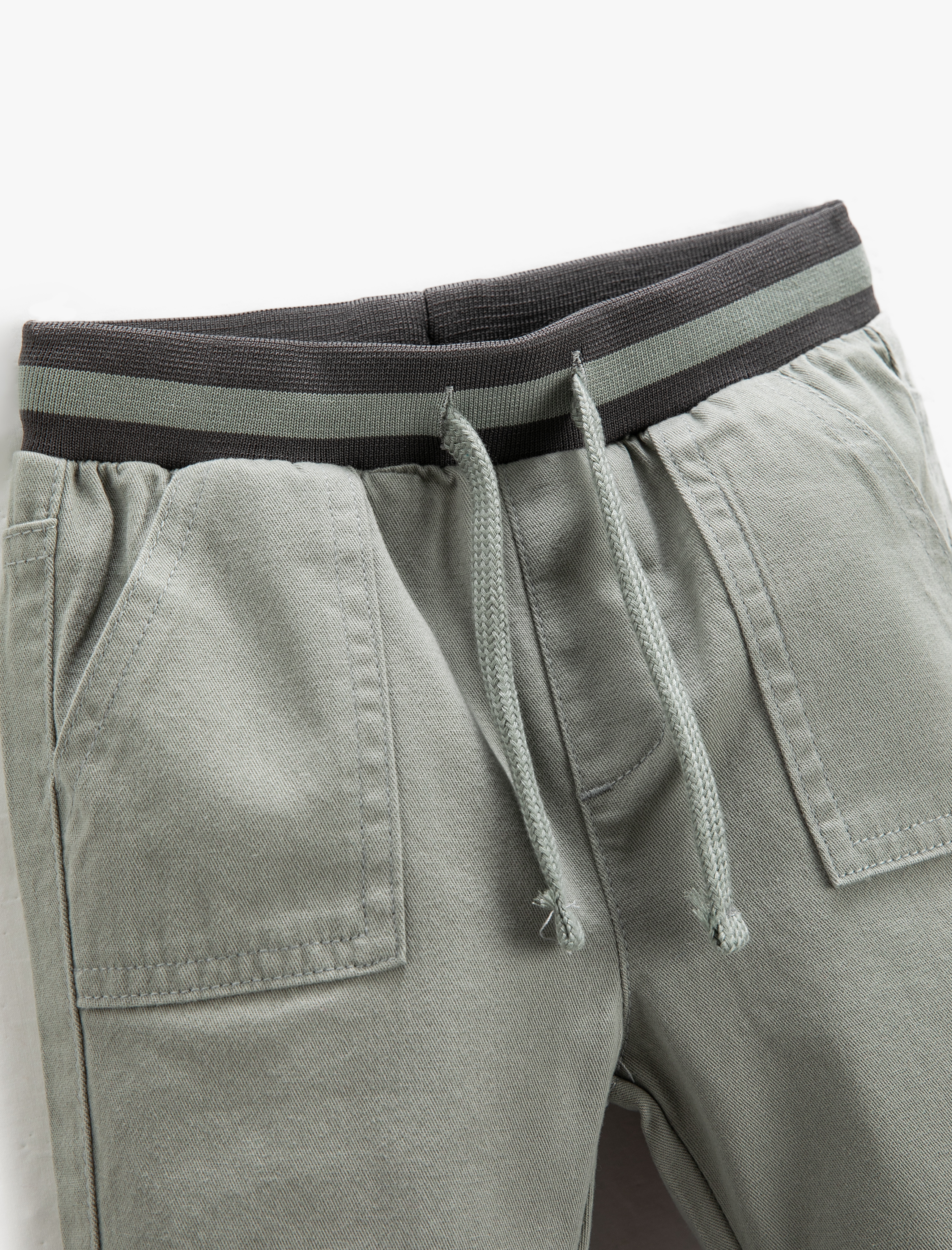  Erkek Bebek Basic Jogger Pantolon Cepli Beli Bağlamalı Pamuklu