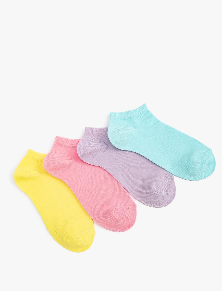  Kız Çocuk 4'lü Basic Çorap Paketi
