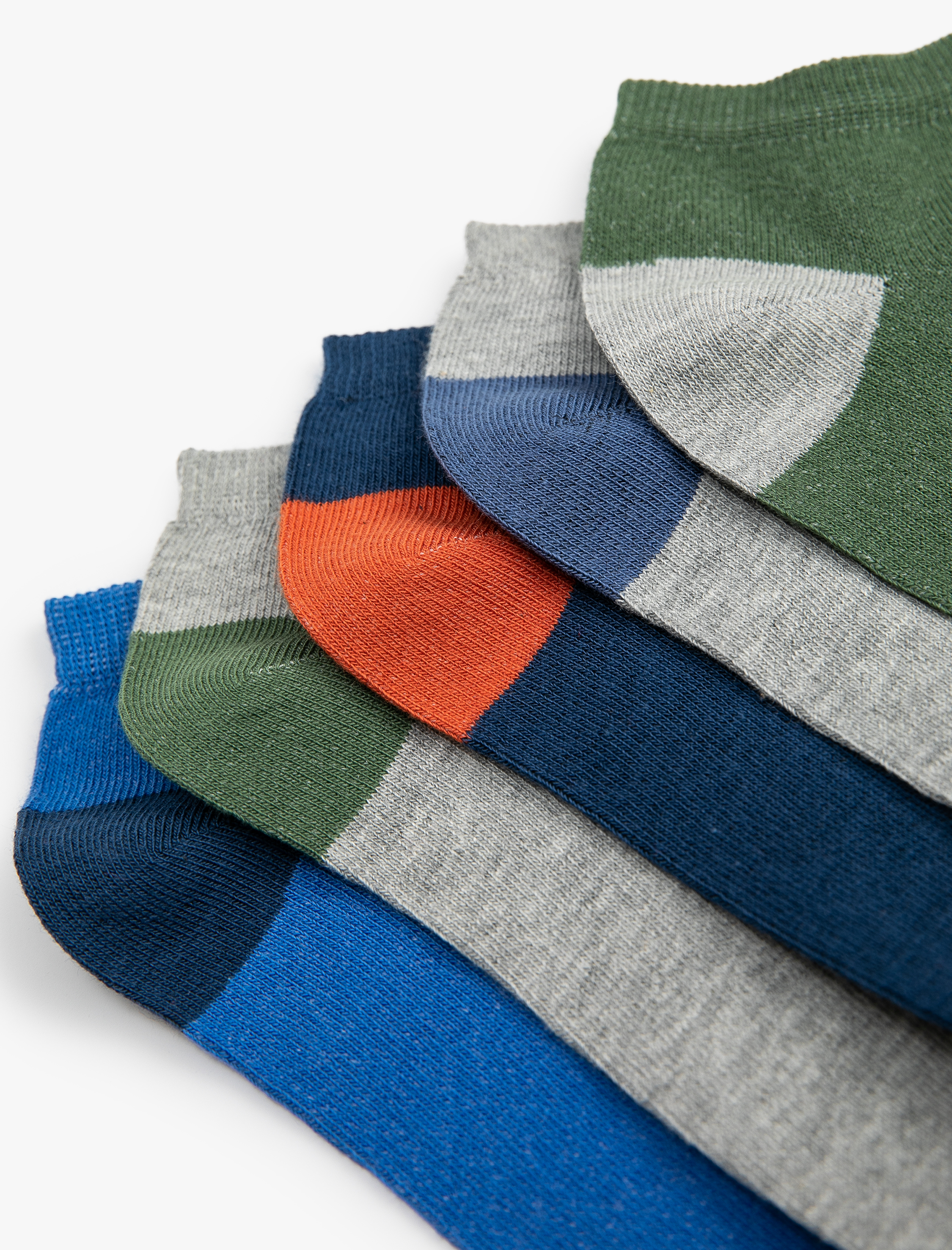 Koton 5'li Patik Çorap Seti Renk Bloklu. 3