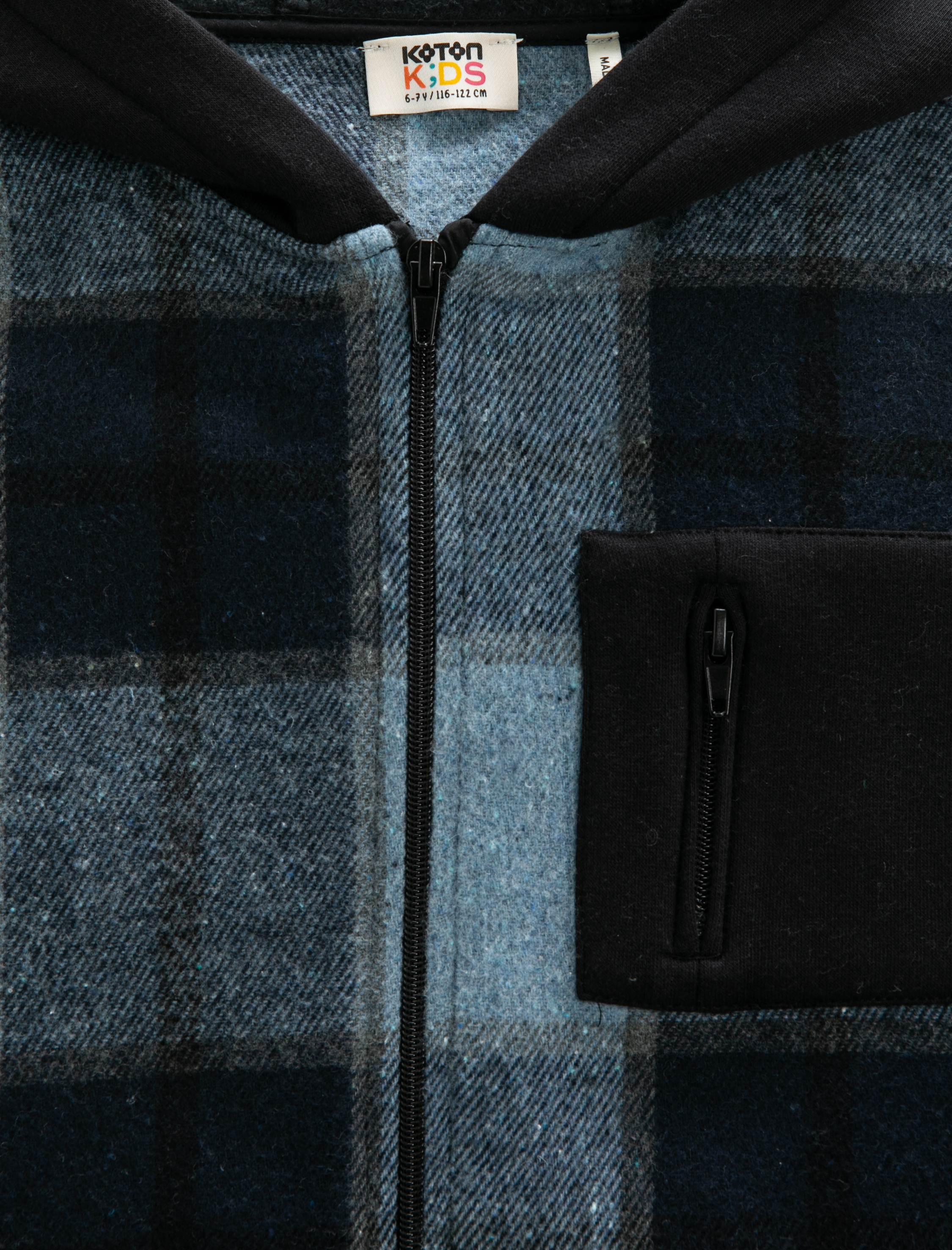  Erkek Çocuk Kapşonlu Gömlek Ceket Fermuarlı Yumuşak Dokulu Cepli