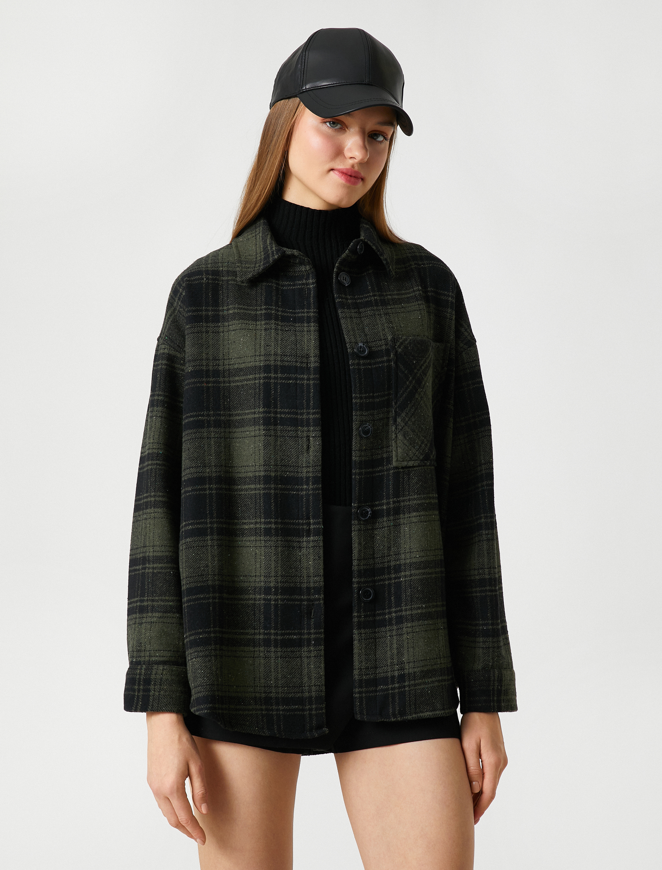   Oduncu Gömlek Ceket Sırt Baskılı Uzun Kollu