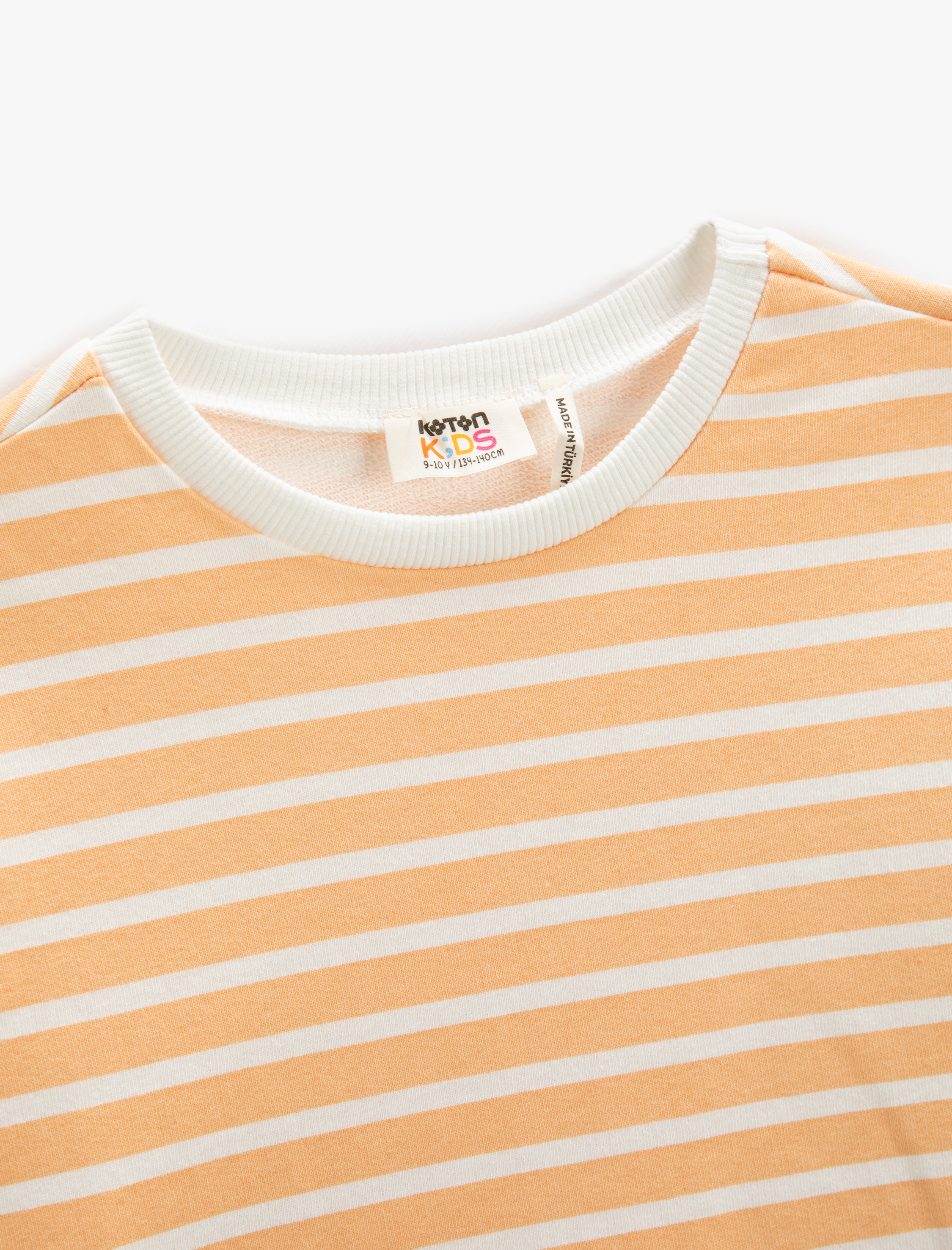  Kız Çocuk Crop Sweatshirt Bisiklet Yaka Yumuşak Dokulu